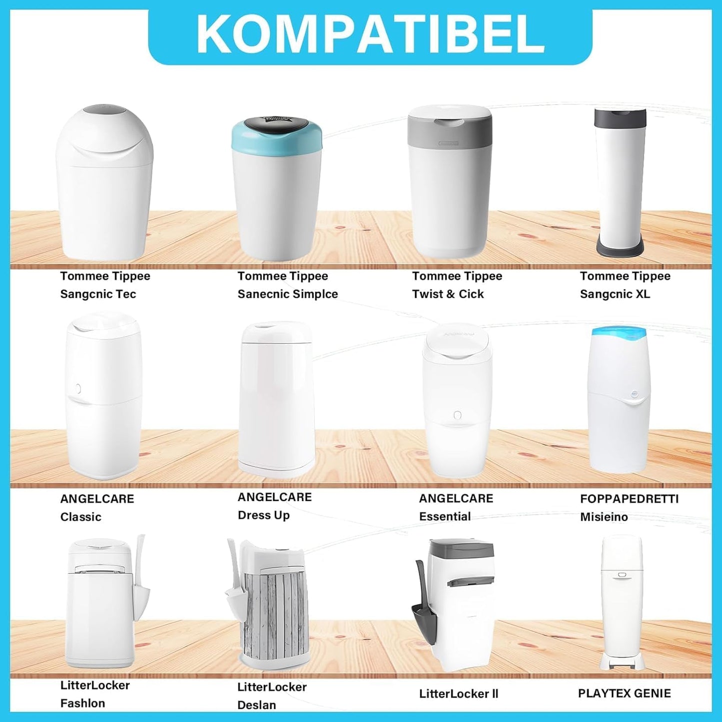 Windeleimer Nachfüllkassetten-Set (10 Stück), 10 Stück