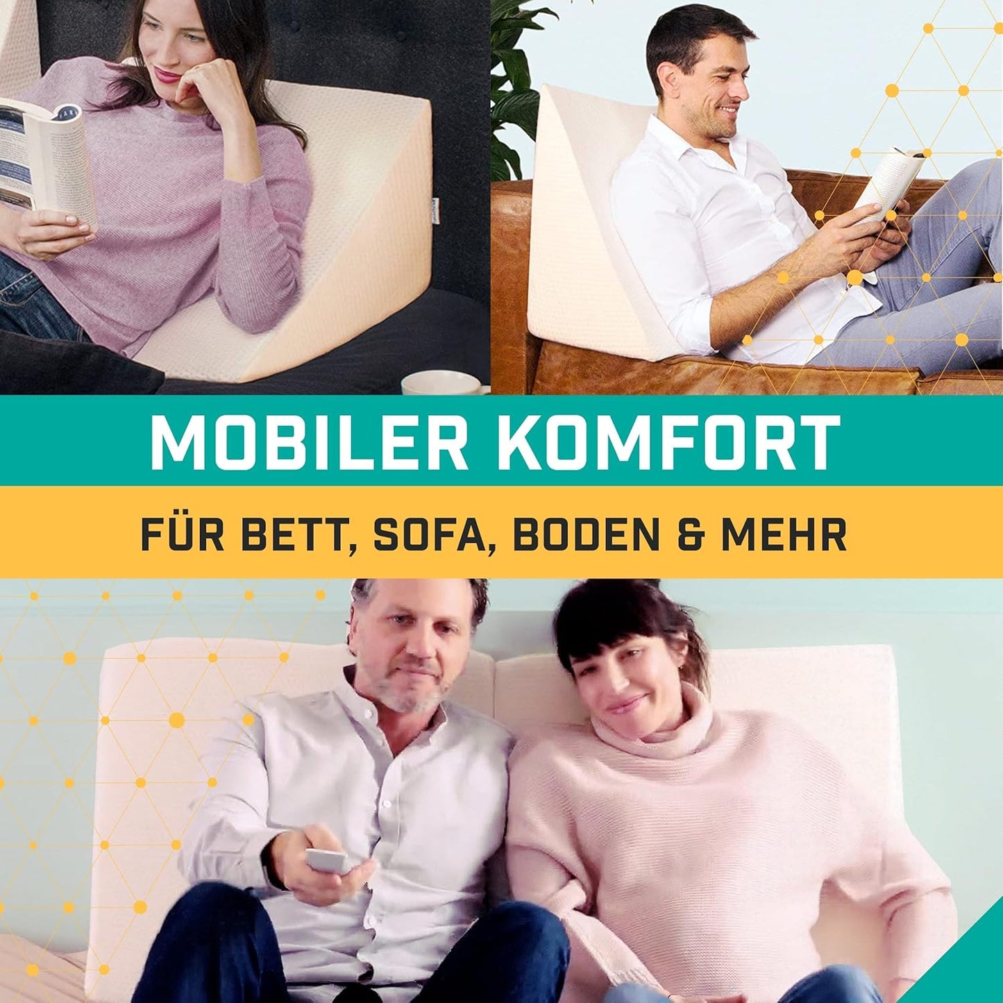 Keilkissen für Bett und Couch