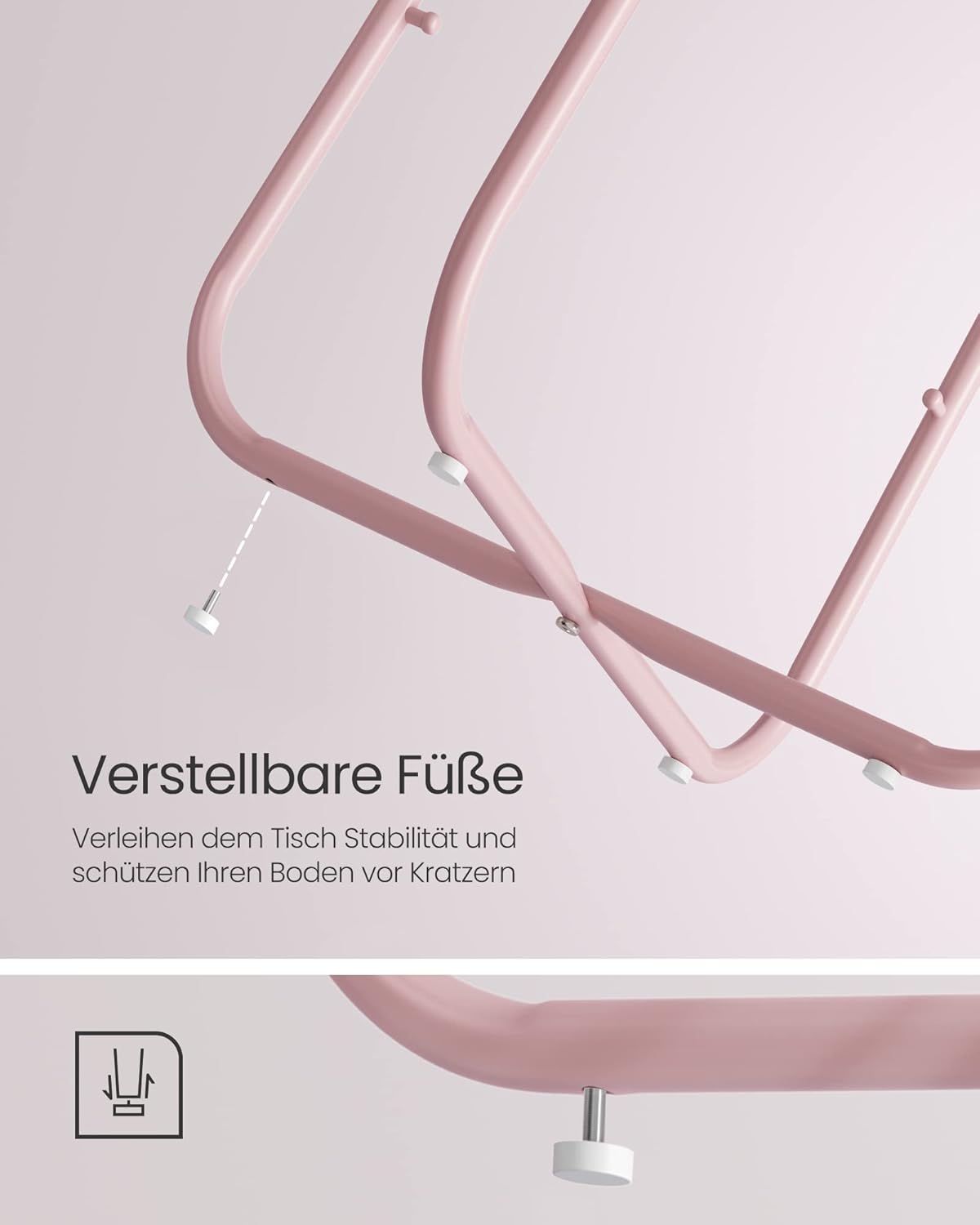 Smarty, Pastellrosa + Cremeweiss