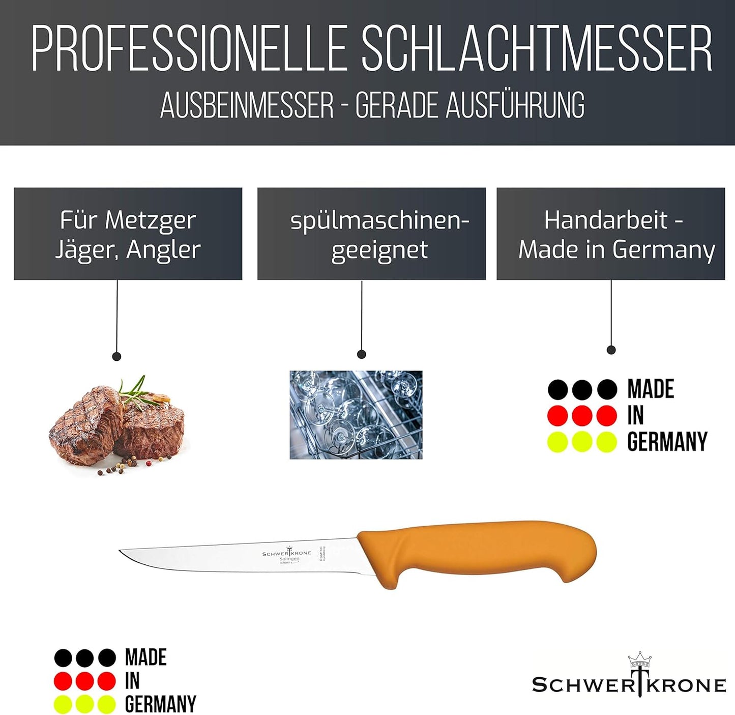 Ausbeinmesser, 1-teilig-Ausbein-6-gerade