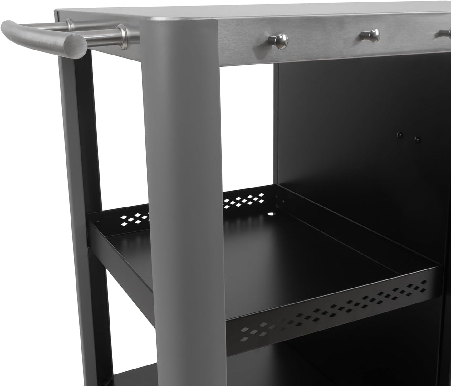 BQT6 Grillwagen mit grosser Arbeitsfläche 95 x 50 cm, Silber