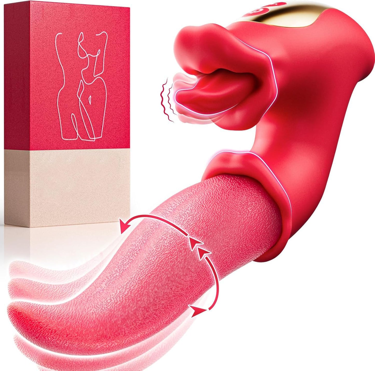 3-in-1 Zungenvibrator, Hautfarbe