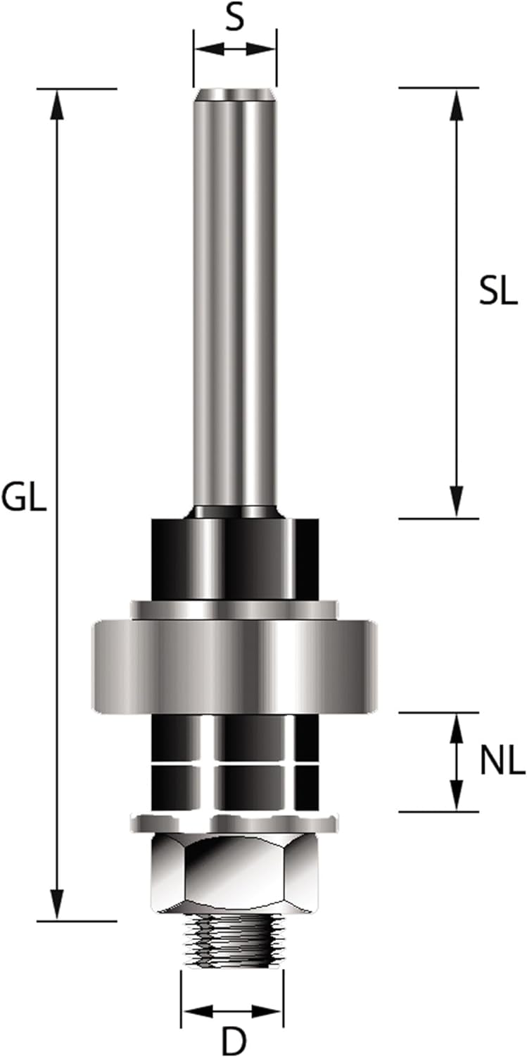 14005 Aufnahmedorn, D=8 / NL=13 / S=8 / SL=34,5 / GL=68