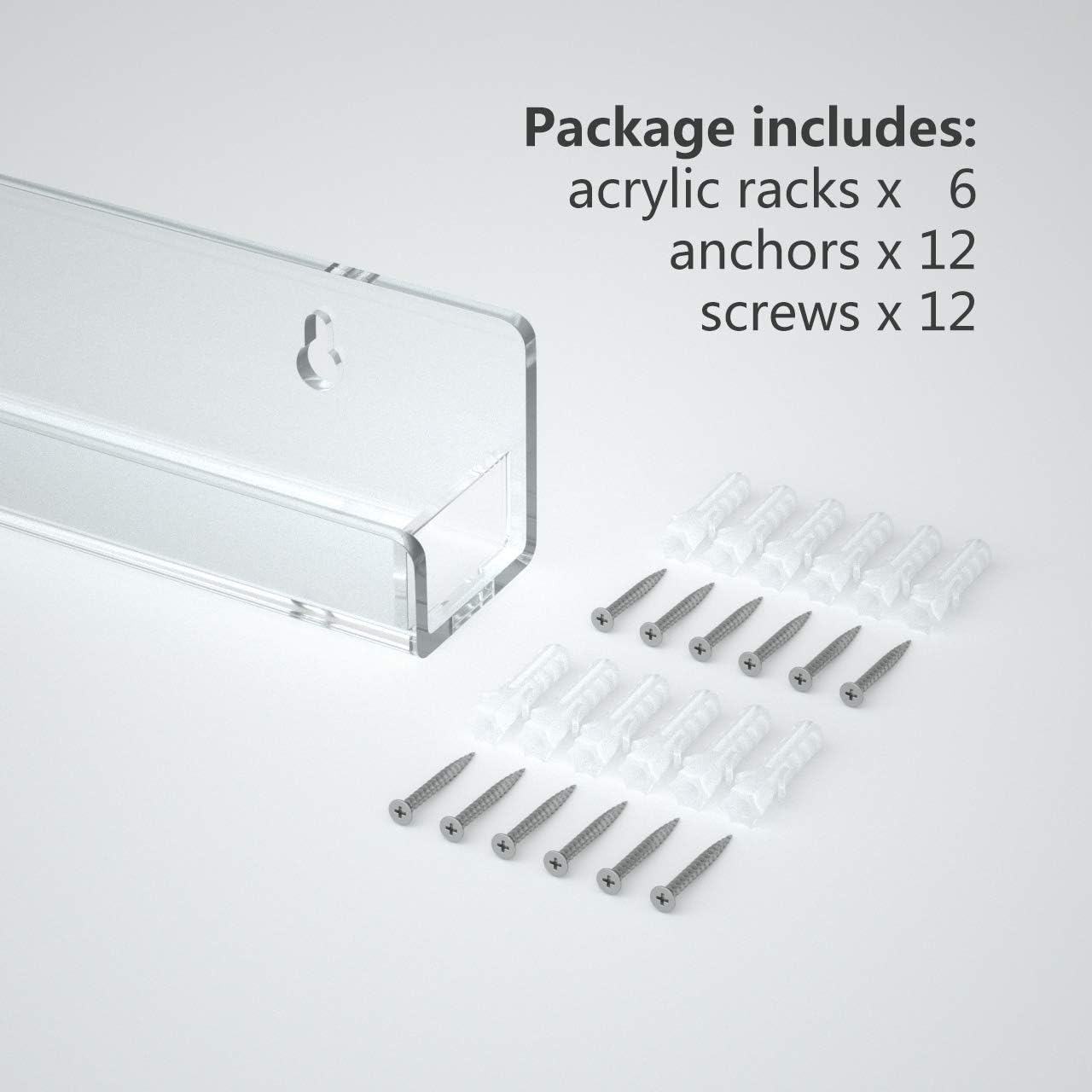 6er-Set Wandregal für Nagellack