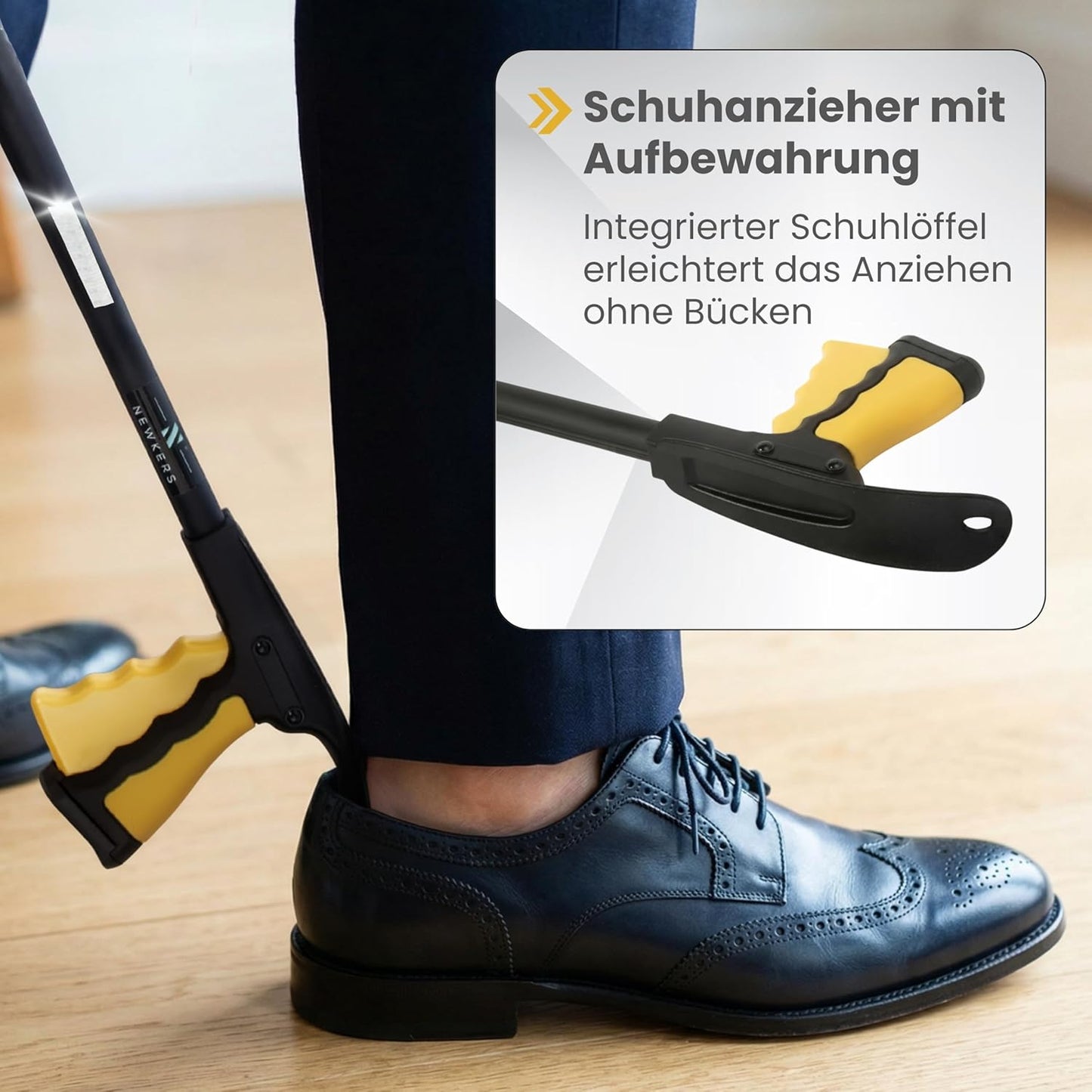 Faltbare Greifzange, 80 cm, Gelb Schwarz