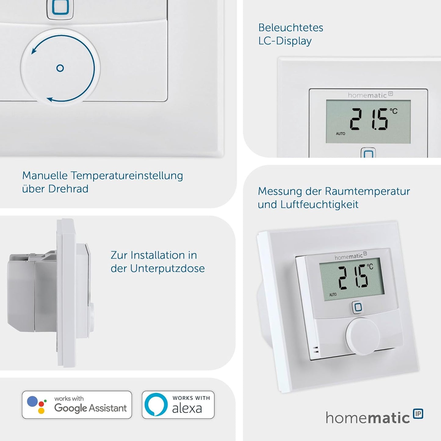Wandthermostat Markenschalter, für 24V Stellantriebe Single