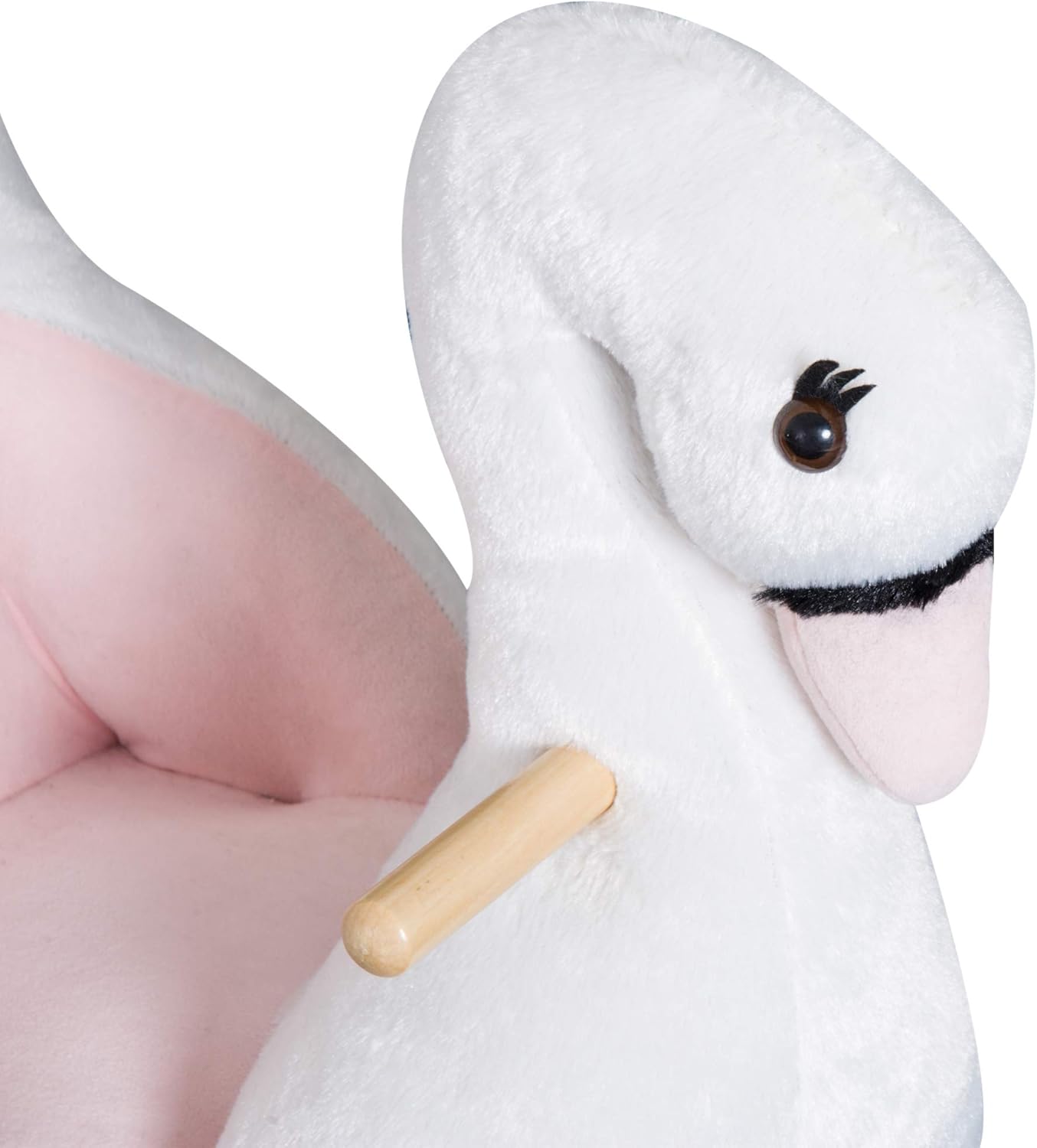 Schaukelpferd Schwan mit Musik