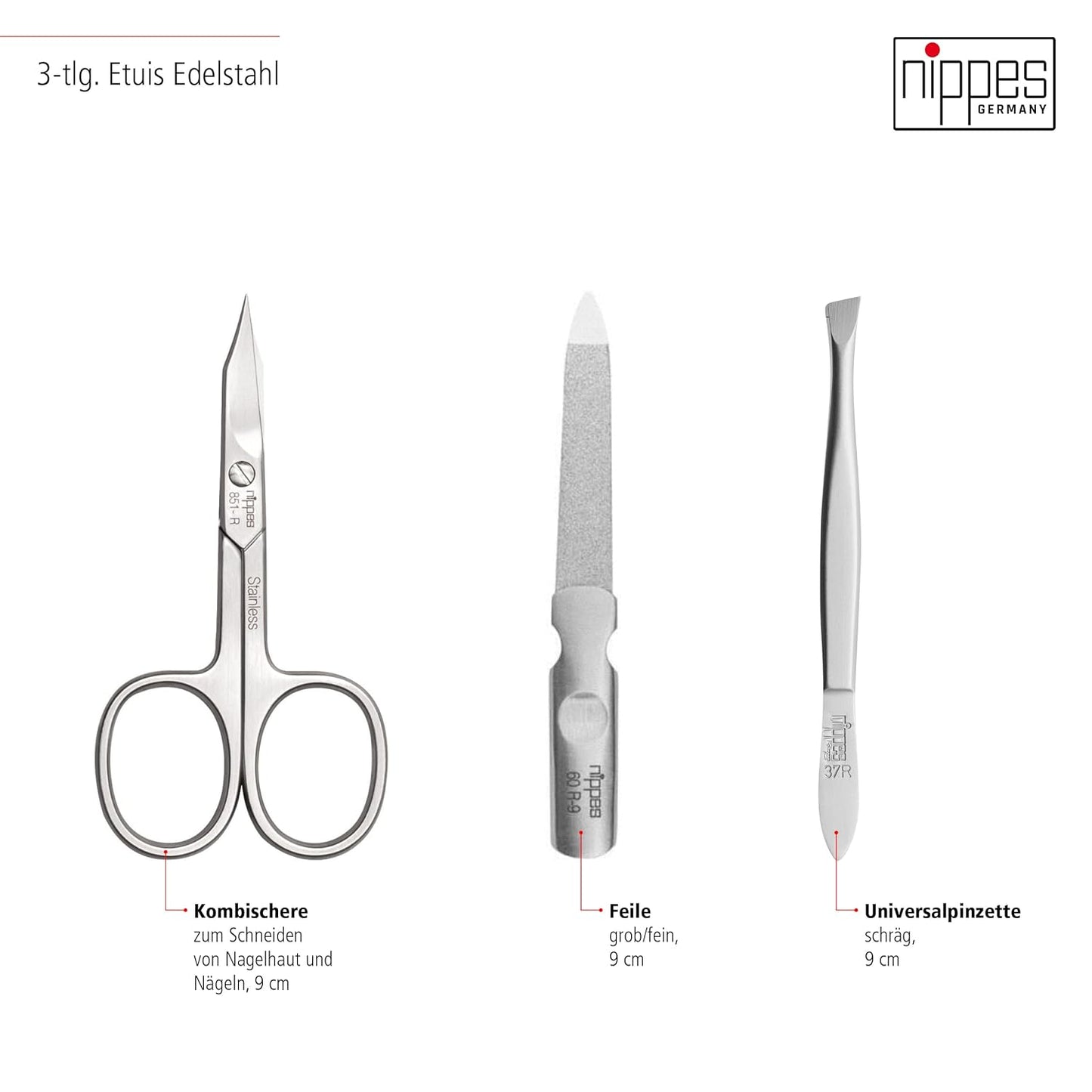 Classic Premium Maniküre-Set, 3-teilig