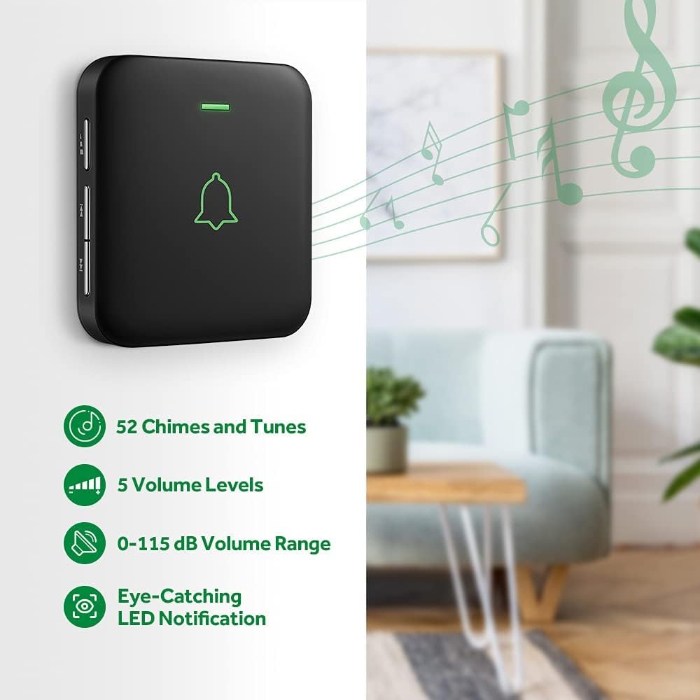 Funkklingel mit Plug-In-Empfänger & 2 Sendern