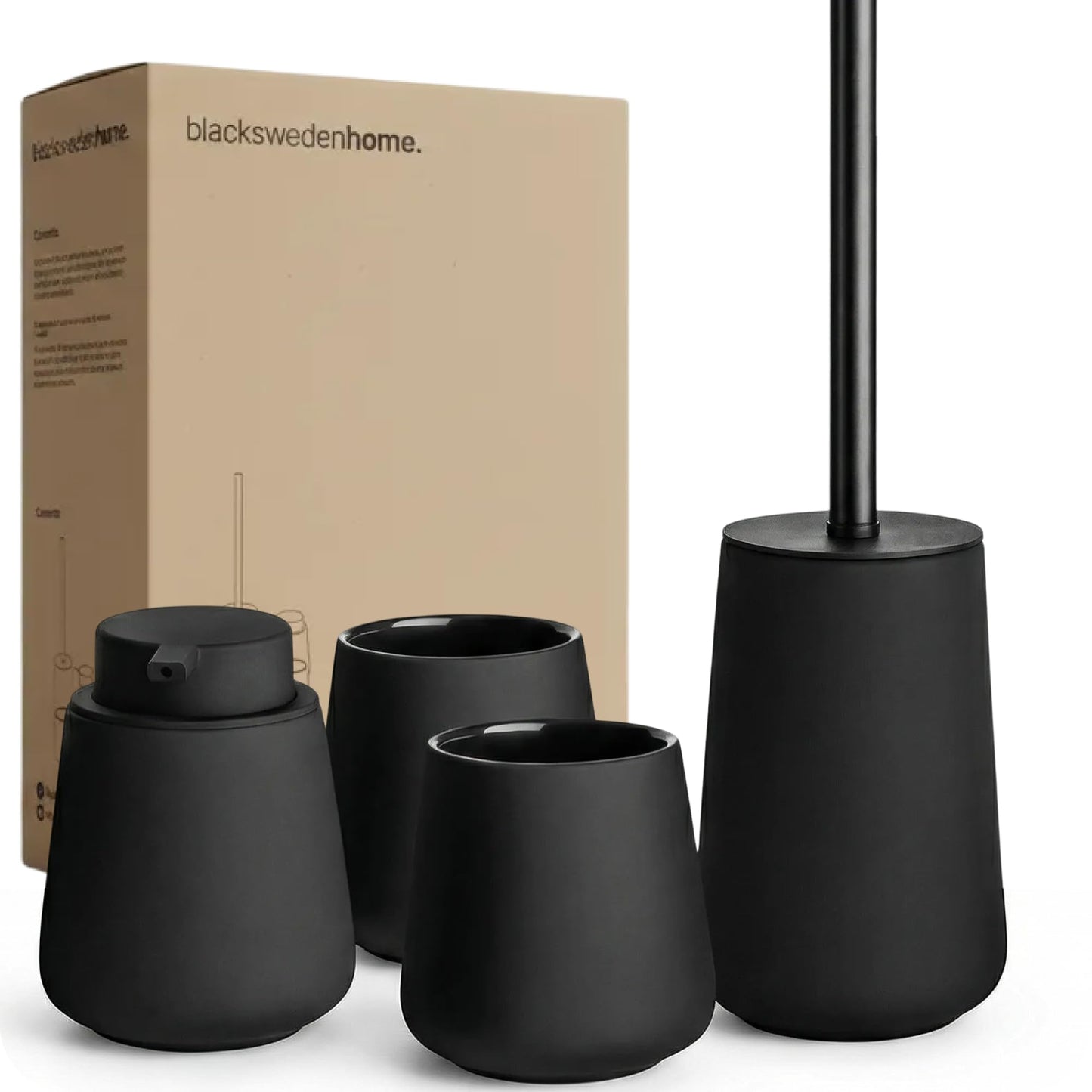 Badezimmer-Set, Schwarz