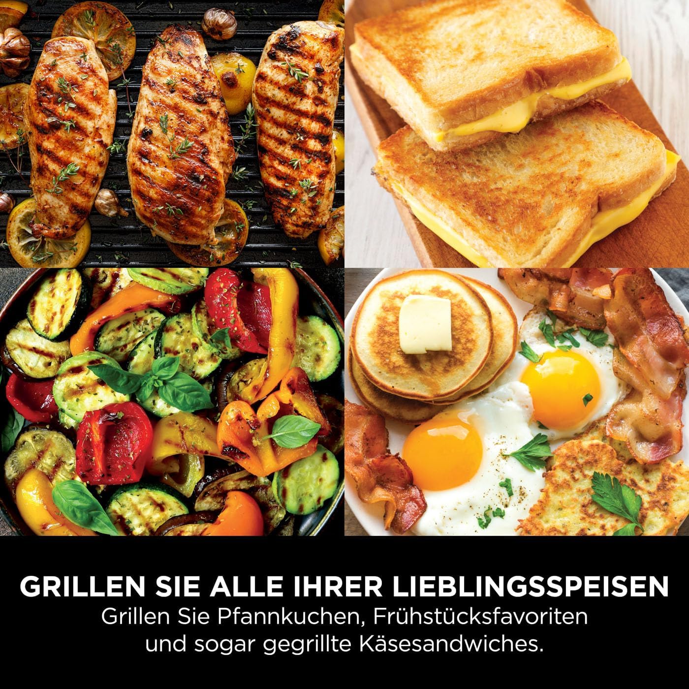 Elektrogrill Indoor & Plancha mit Antihaftplatte, Grillplatte