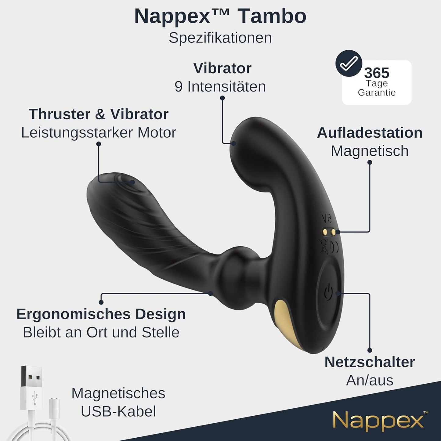 Prostata- und Perineum-Vibrator Tambo