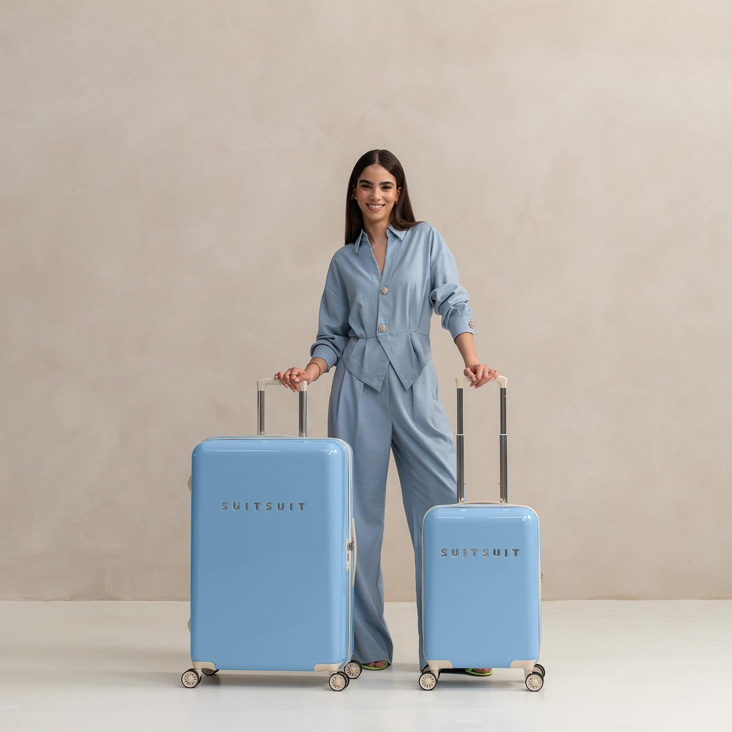 Kofferset 2-teilig mit TSA-Schloss, Chambray Blue Kofferset 2 teilig