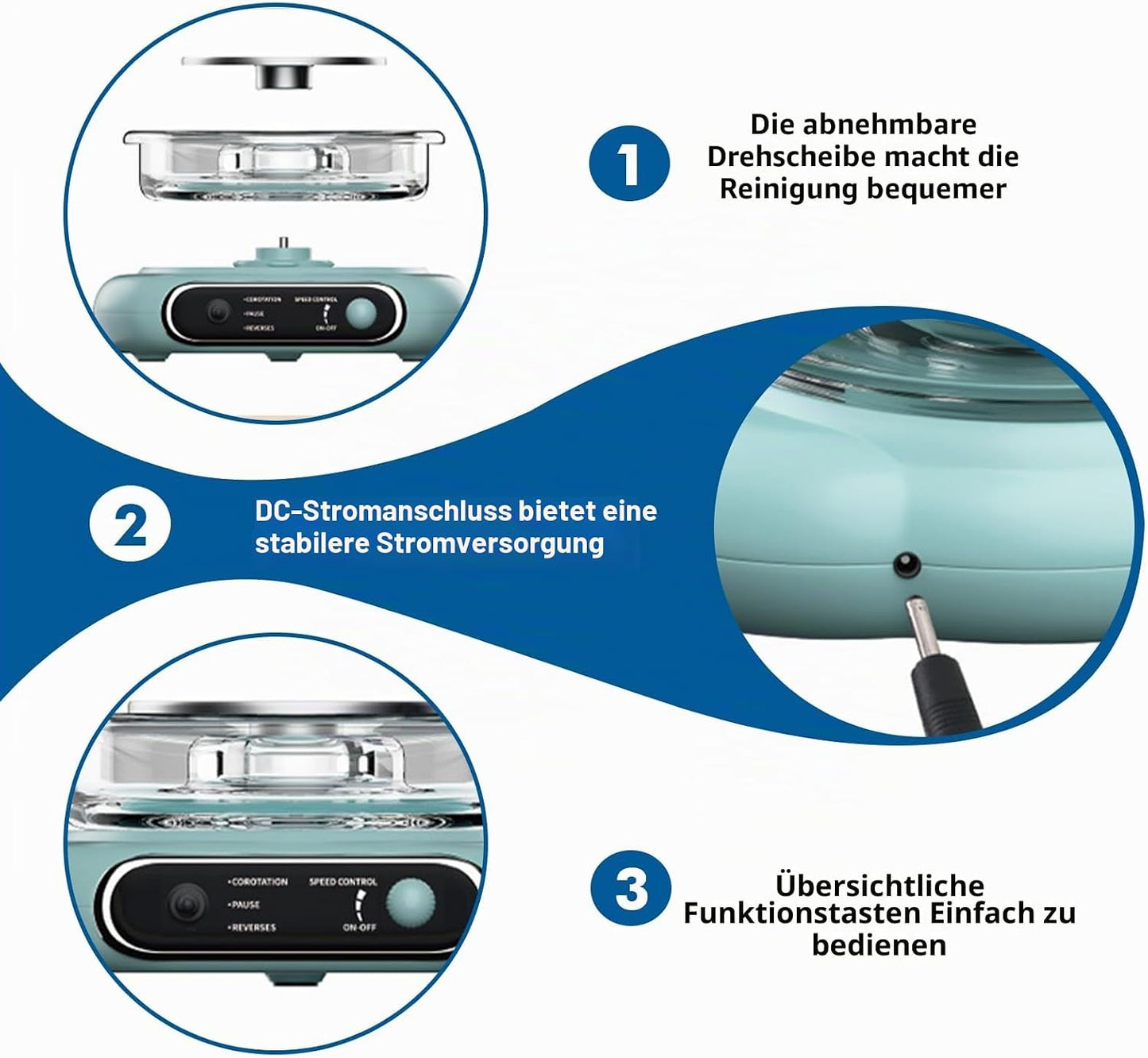 Mini-Töpferscheiben-Set mit Fusspedal und einstellbarer Geschwindigkeit