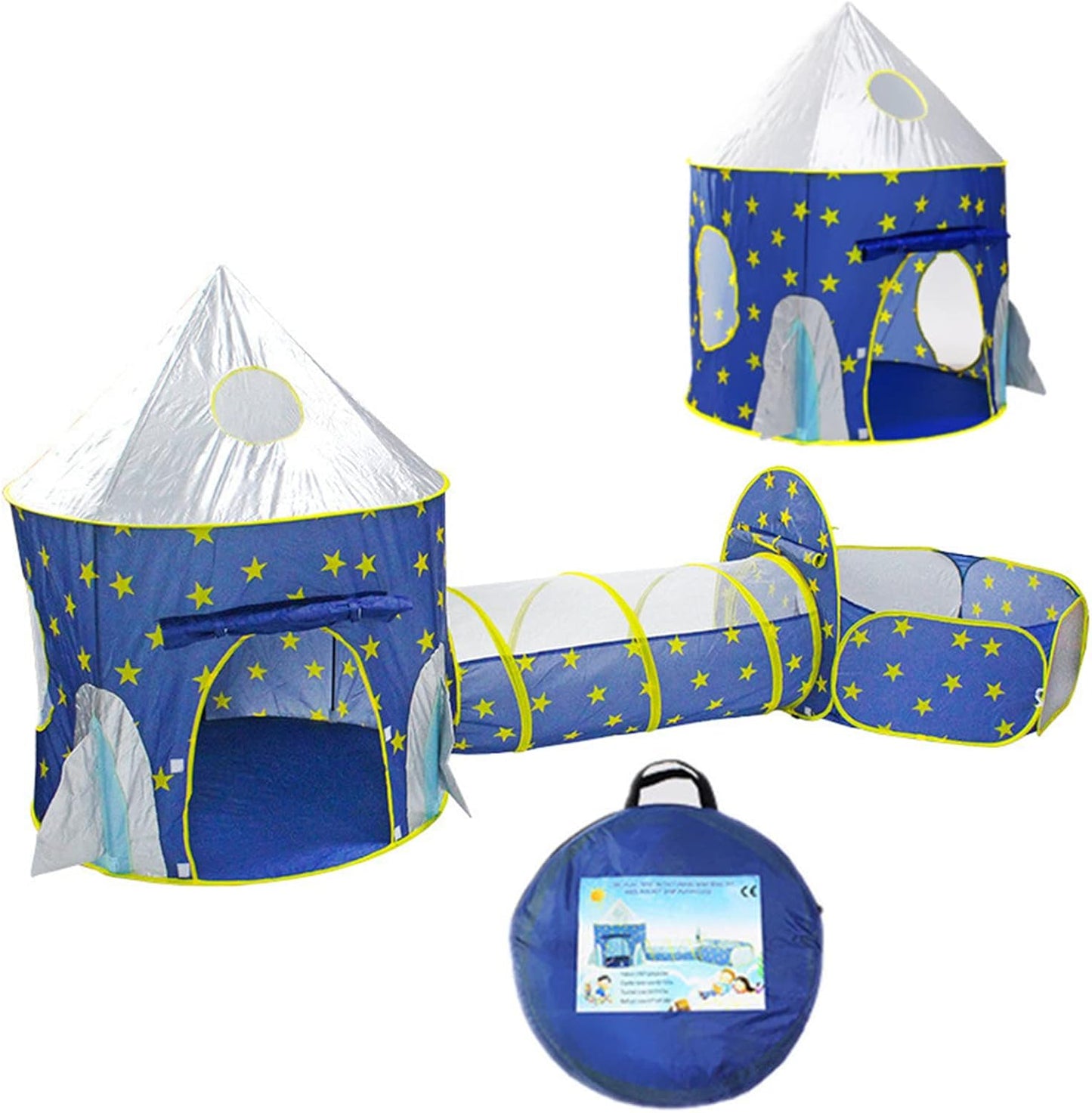 3-in-1 Blue Rocket Tunnelzelt, Blaue Rakete