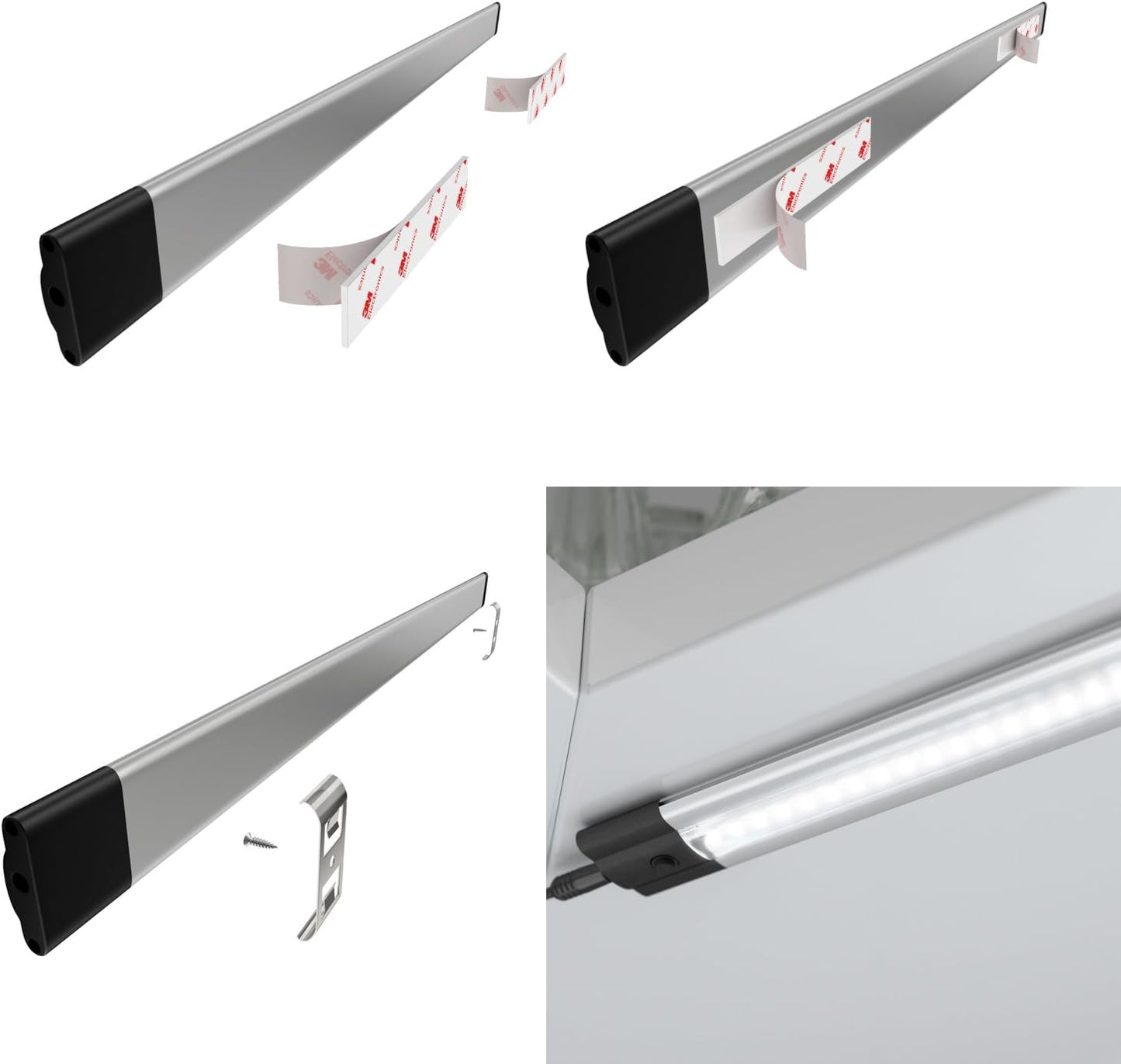 3-teiliges LED Unterbau-Leuchten-Set SIRIS, 3er Set Lichtfarbe: Weiß