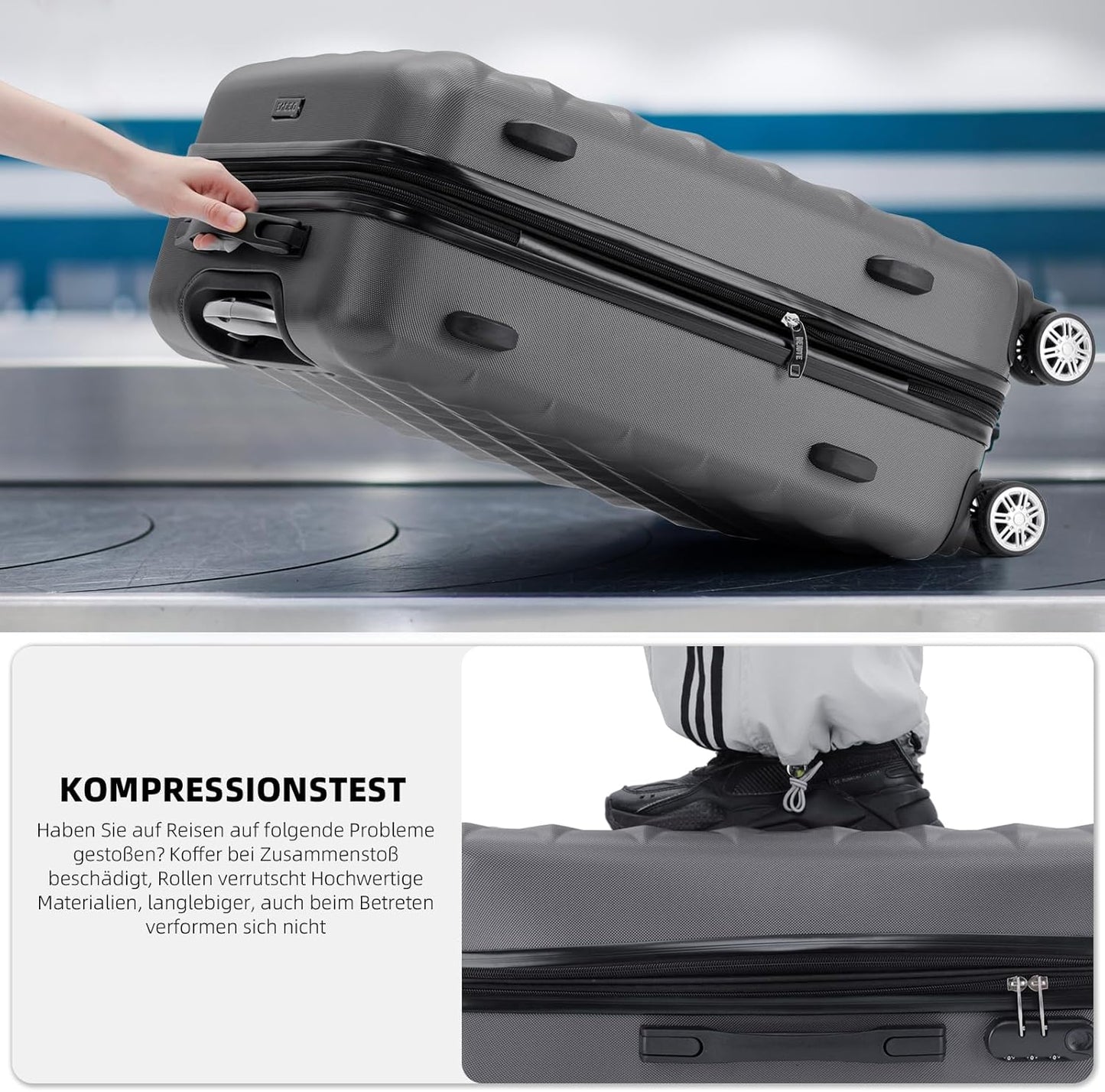 3-teiliges Reisekofferset 2066, Business Grey / Set