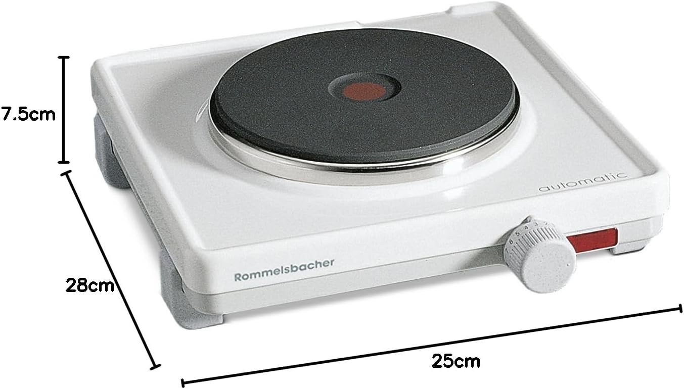 Einzelkochplatte AK 1580, Weiss Feueremailliert, 1500 Watt, Single
