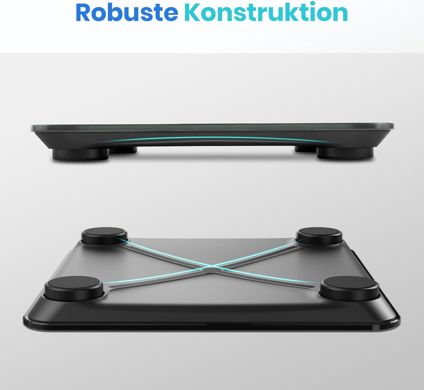 Körperfettwaage, Schwarz | 180kg/0.05kg | TFT Display