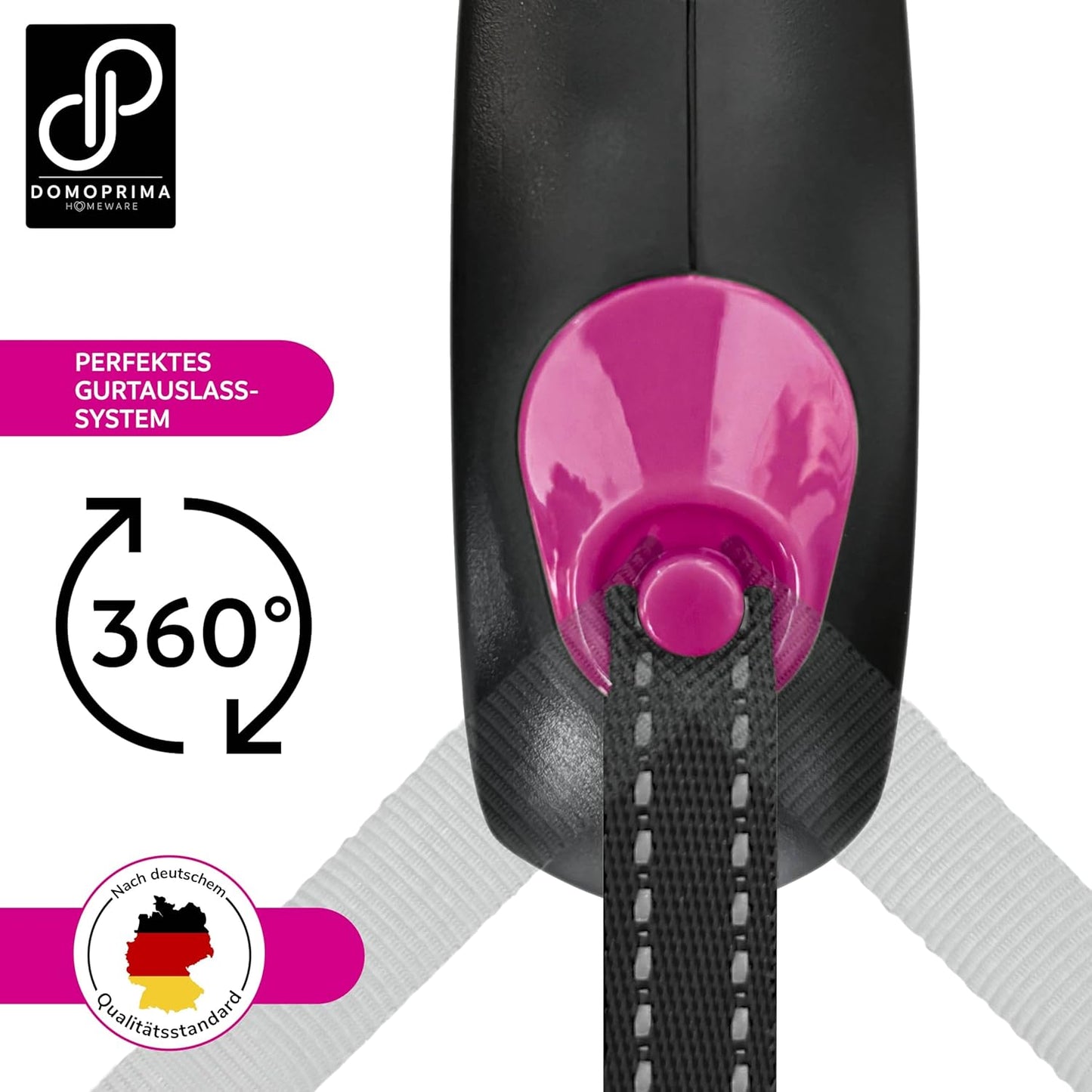 Rollleine, 5m, bis 20 kg, Pink M