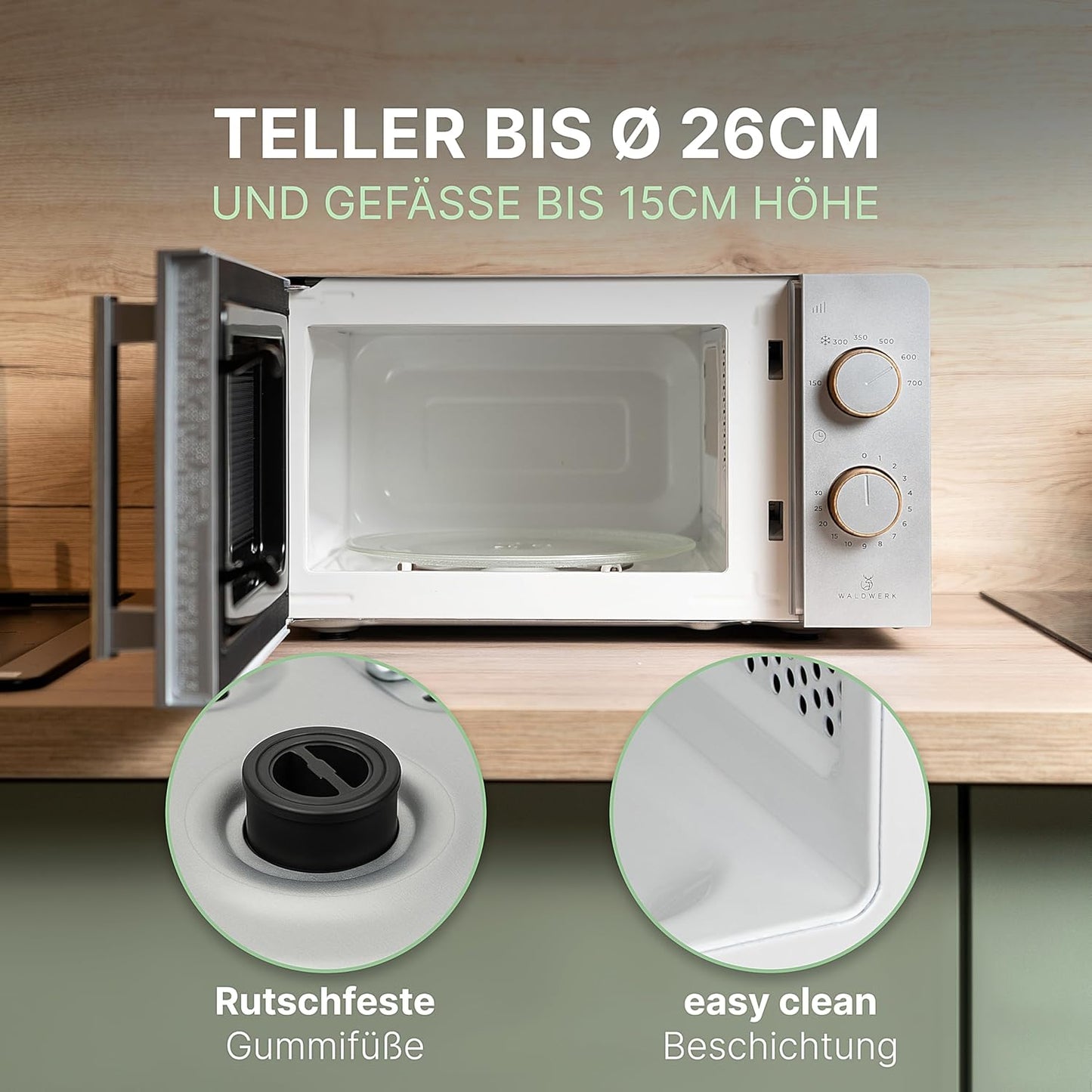 Mikrowelle mit Timer und Kindersicherung