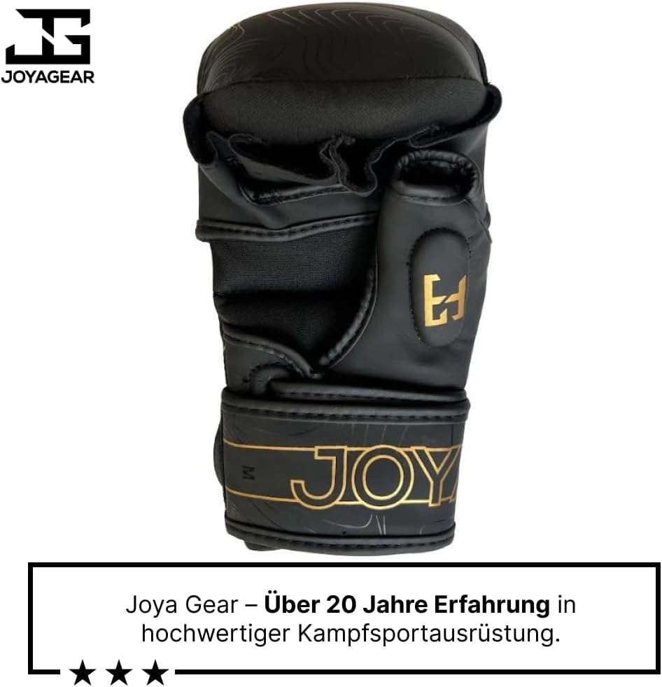 MMA Kampfsport-Handschuhe, Schwarz/Gold M