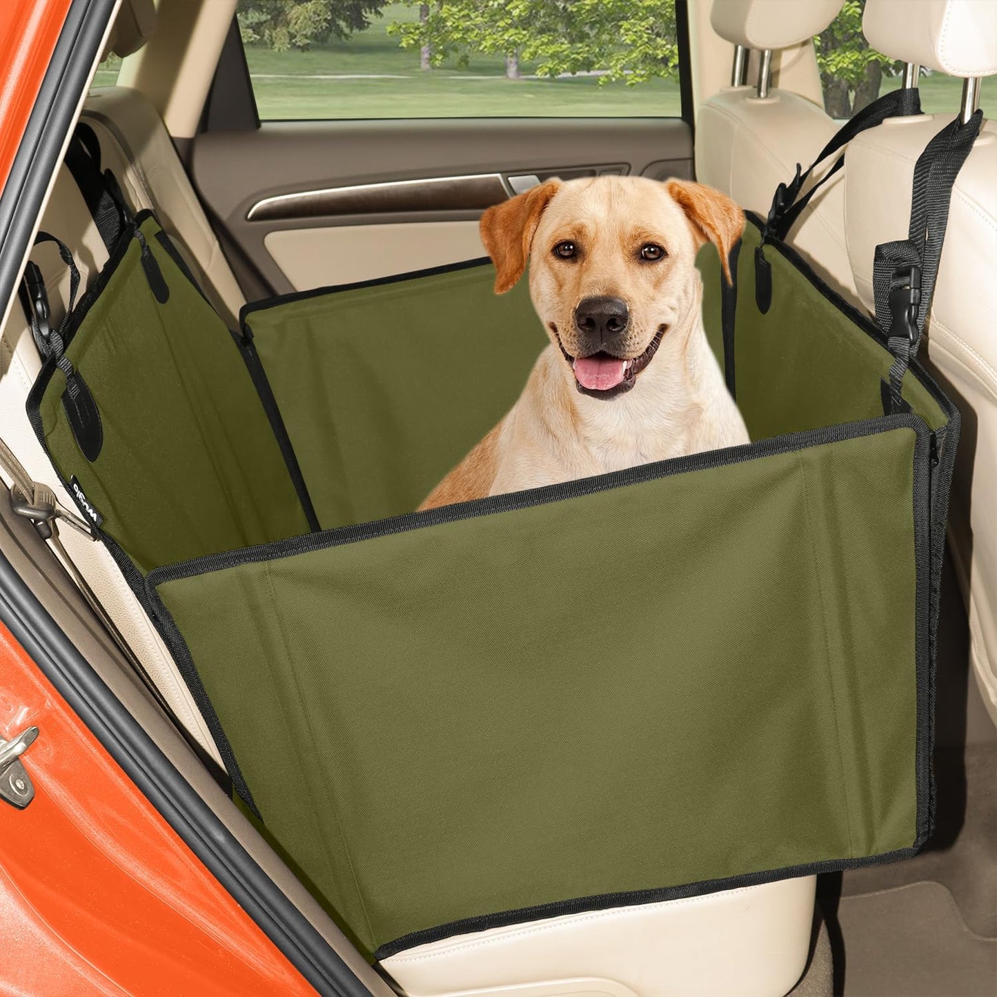 Hunde Autositz für kleine bis mittlere Hunde, L Khaki