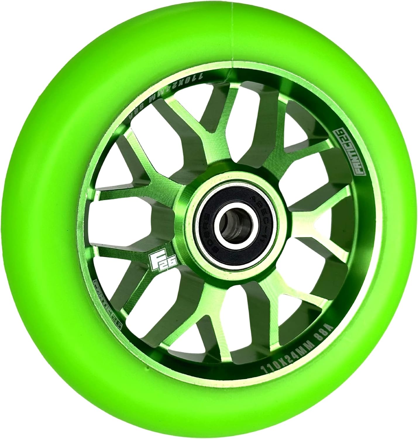 Spy7 Stunt Scooter Rolle, Grün/Pu Grün