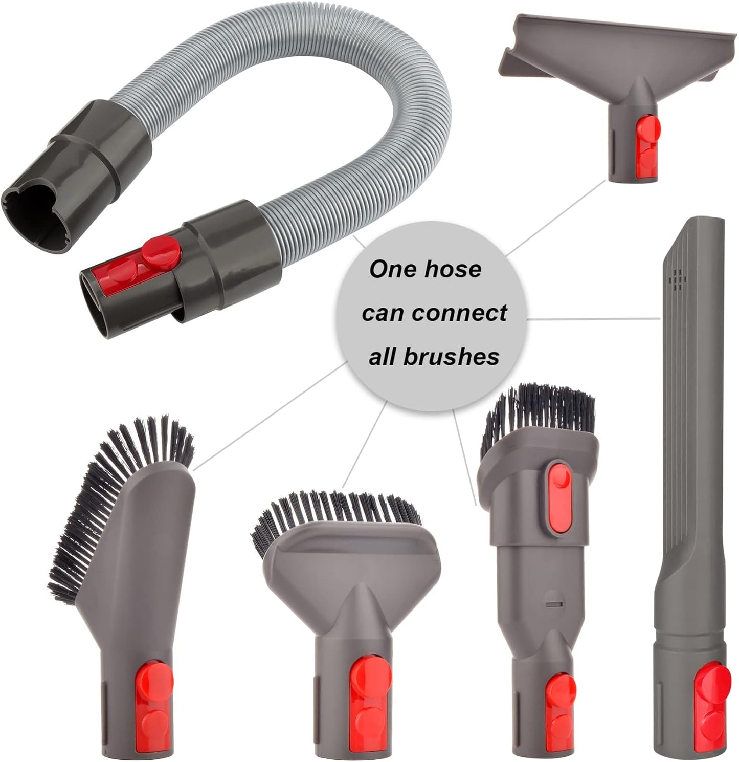 6-teiliger Zubehörsatz für Dyson Gen5, b: Zubehörsatz mit Schlauch