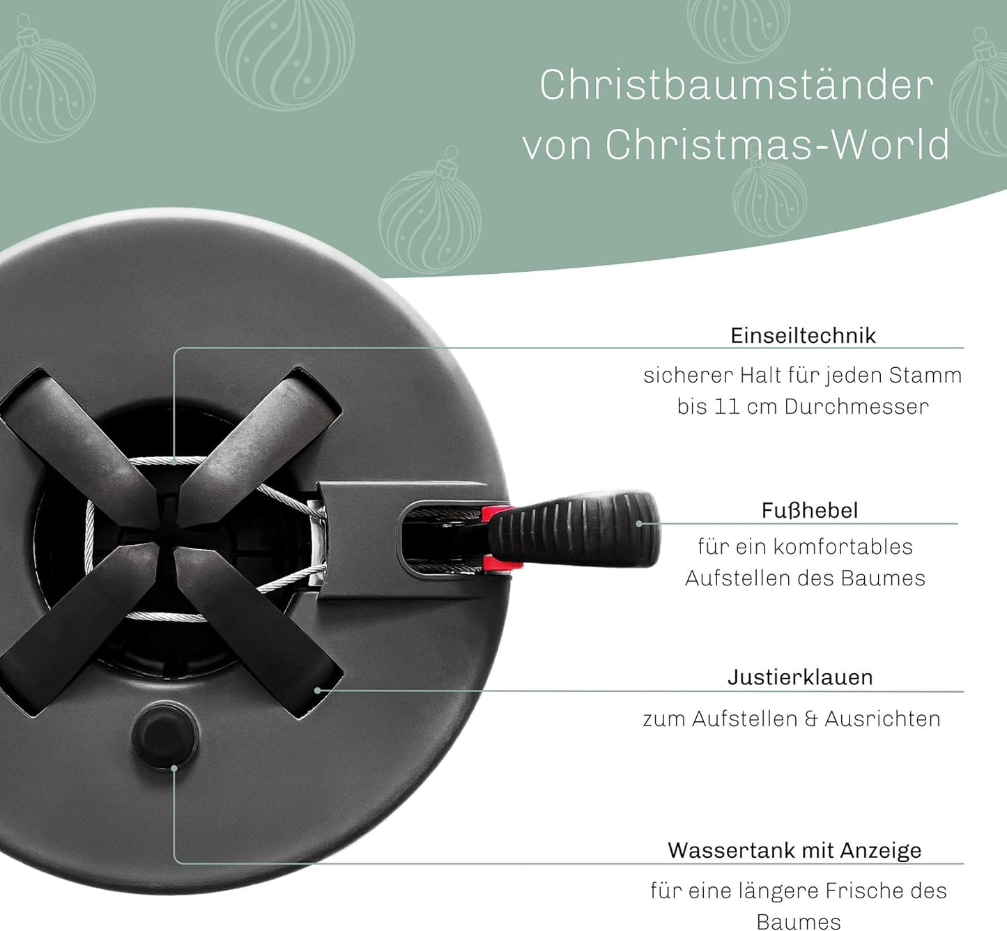Christbaumständer Taunus, Anthrazit