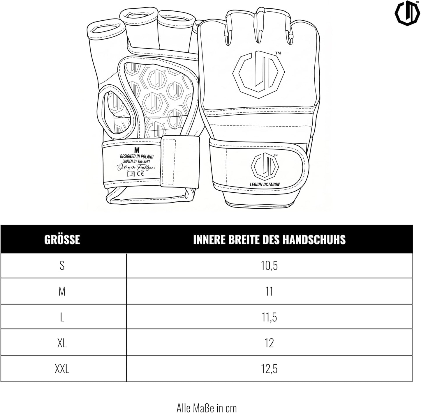 MMA Handschuhe mit Knöchel- und Gelenkschutz, Blau S