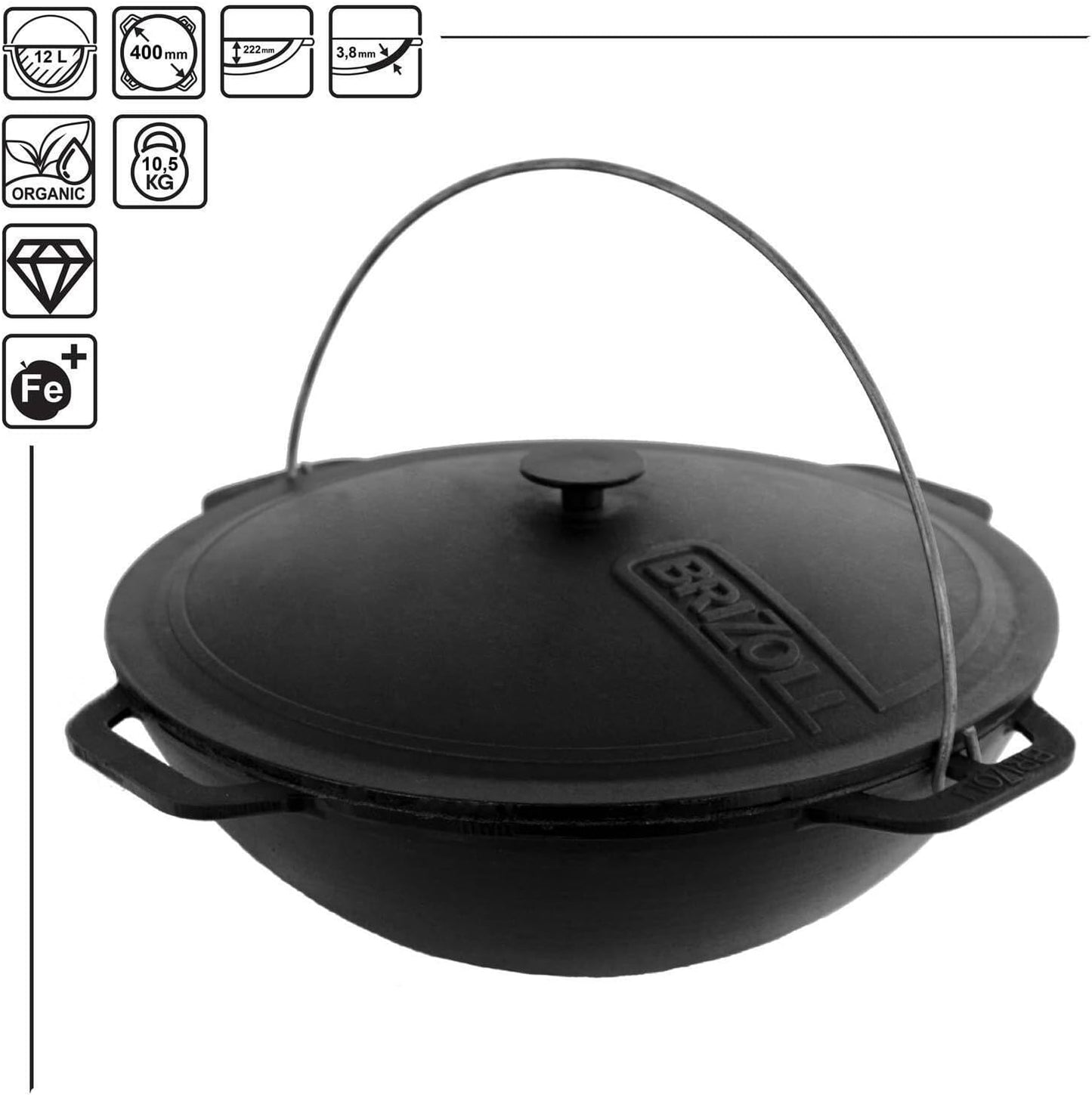 Utchak mit Kazan, Ø40 cm + 12 L