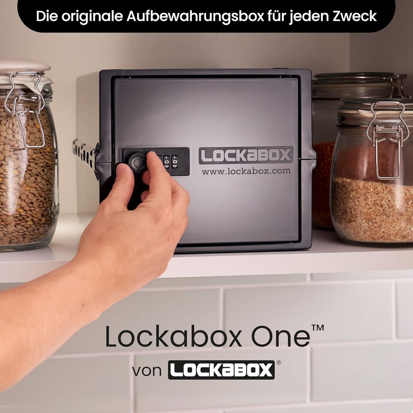 Abschliessbare Aufbewahrungsbox One mit Zahlenschloss, Jet