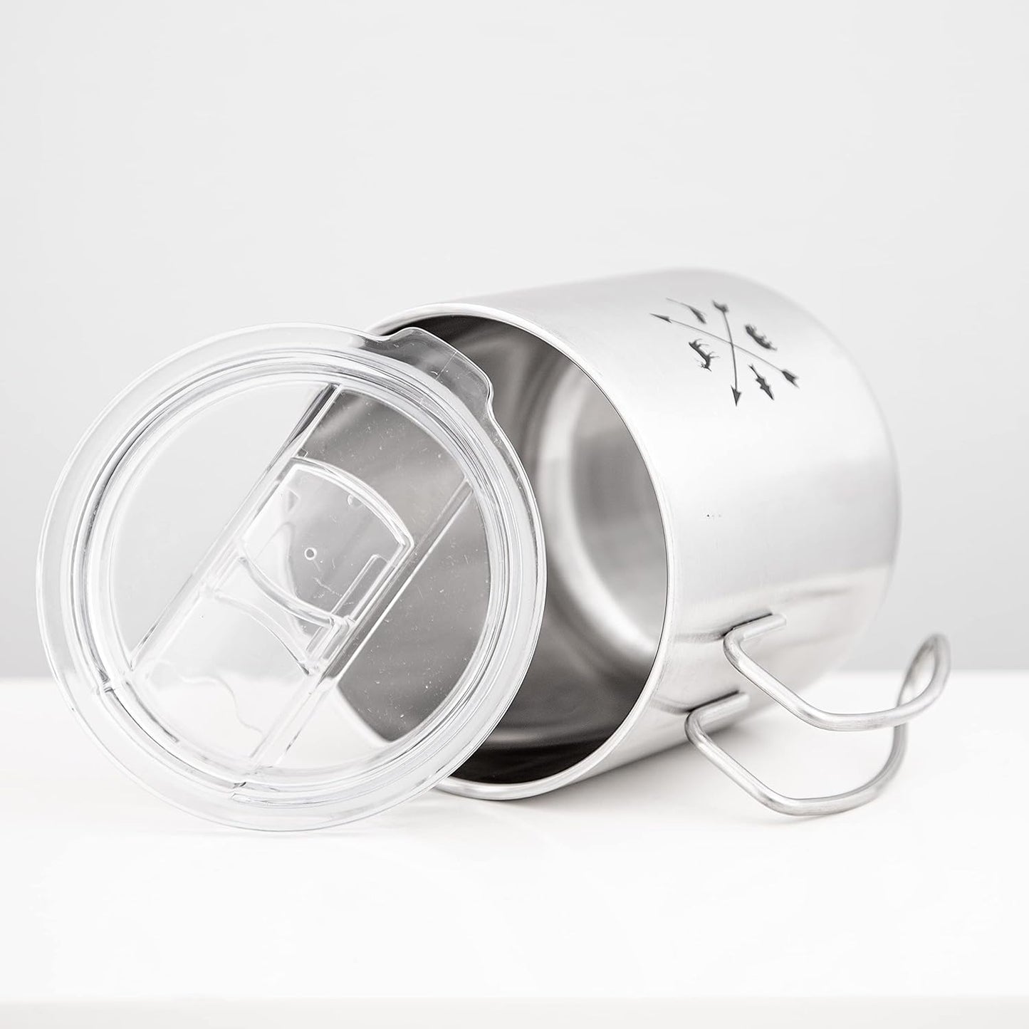 Edelstahltasse To-Go mit abnehmbaren Deckel (330 ml), Edelstahl To Go