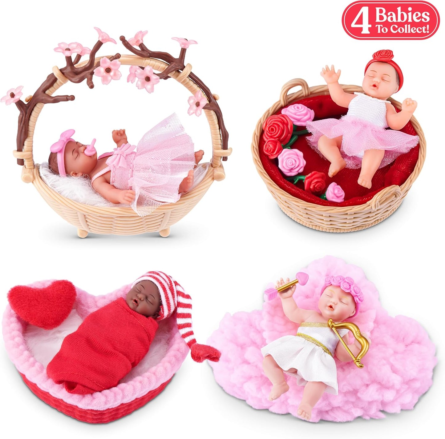 Überraschungskapsel mit 2 Mini-Babypuppen, Baby Sweet Hearts Serie 1