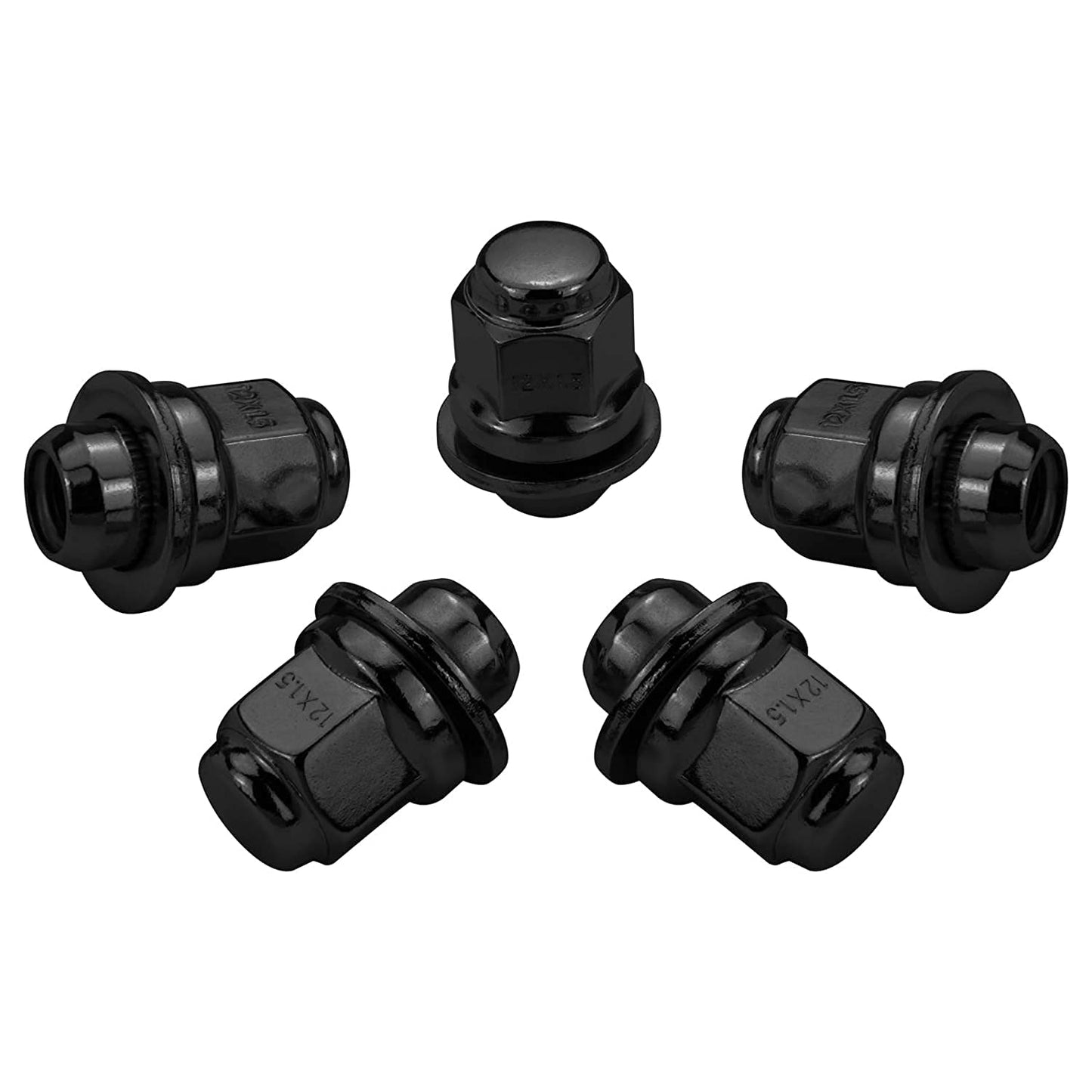 Radmuttern-Set M12, Schwarz