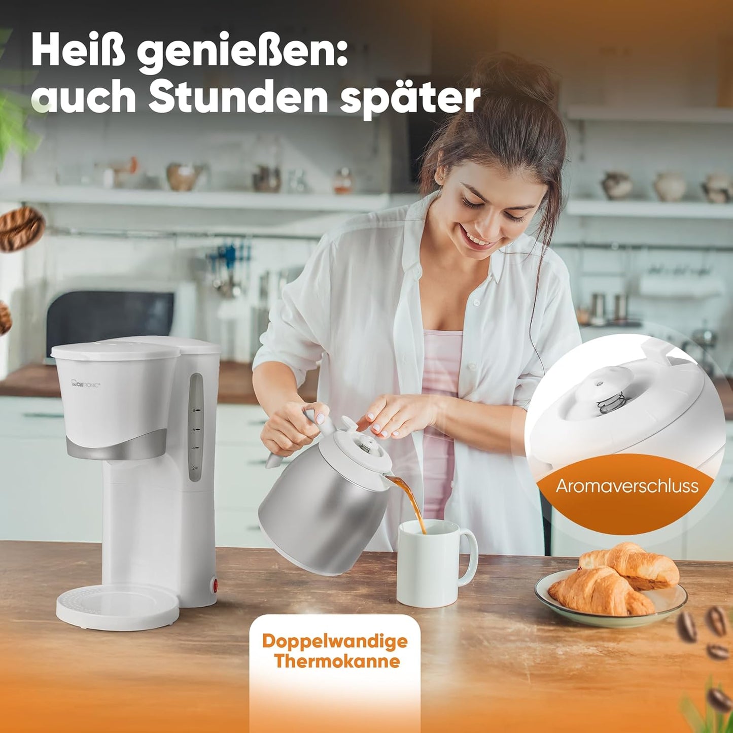 KA 3327 Filterkaffeemaschine mit Thermoskanne, Weiss