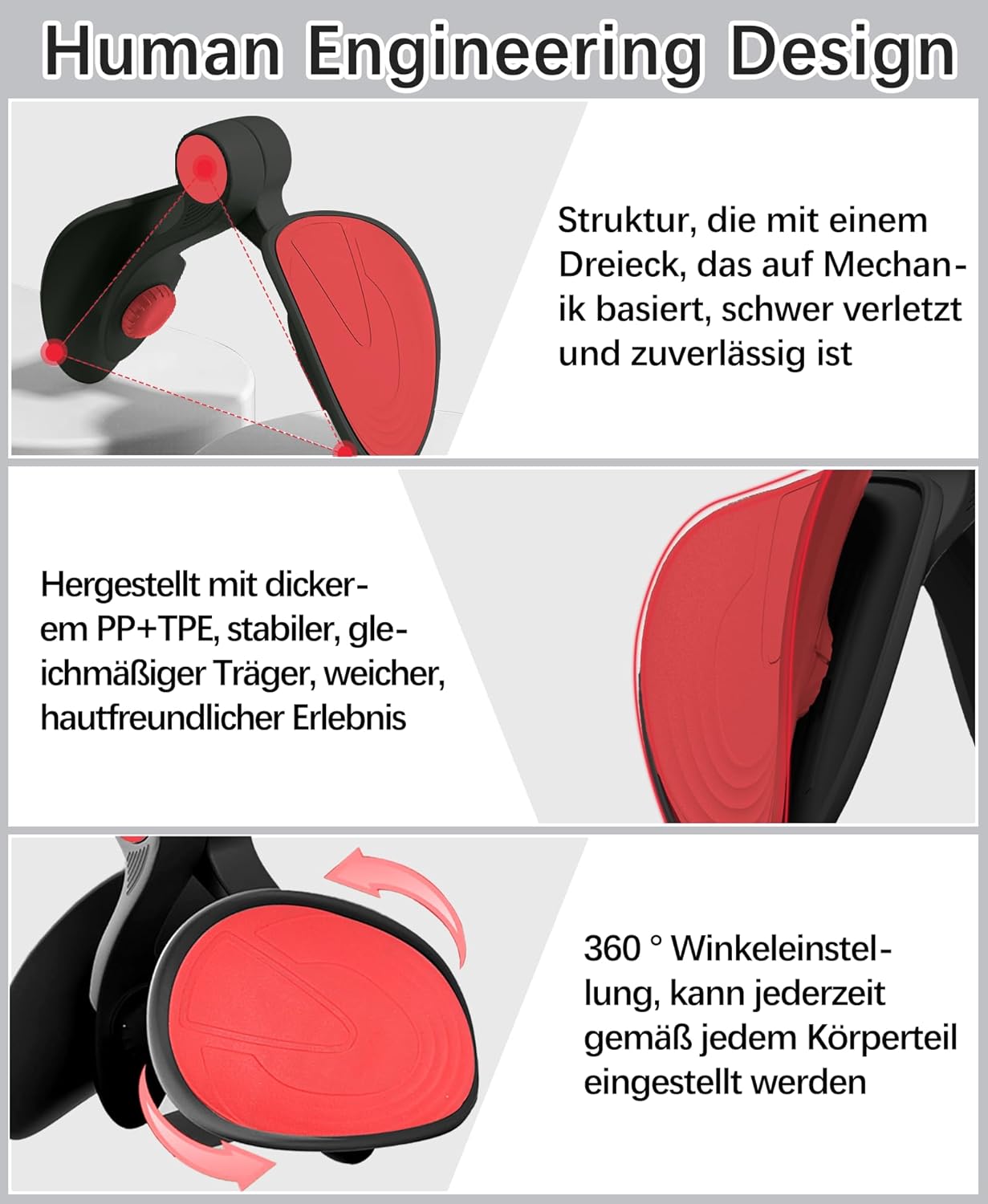 Beckenboden- und Oberschenkeltrainer, Schwarz 16 KG