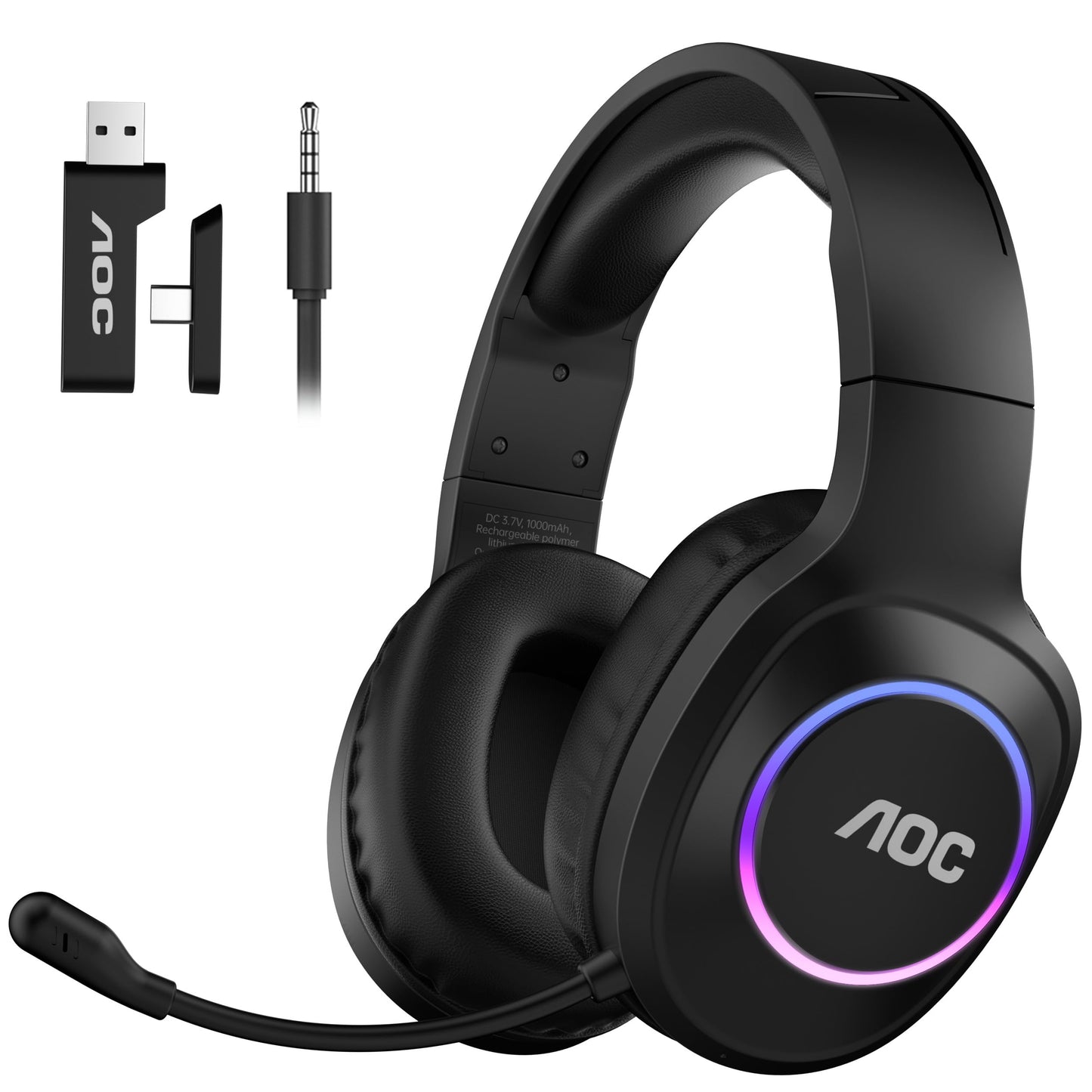Kabelloses Gaming Headset, Black 3,5 mm Klinke