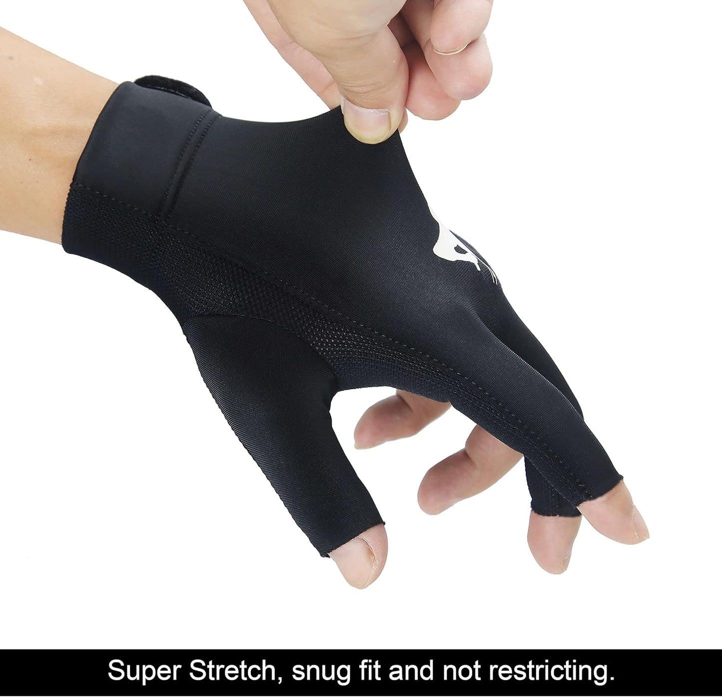 Schnelltrocknende Billard-Handschuhe, Schwarze linke Hand Large-X-Large