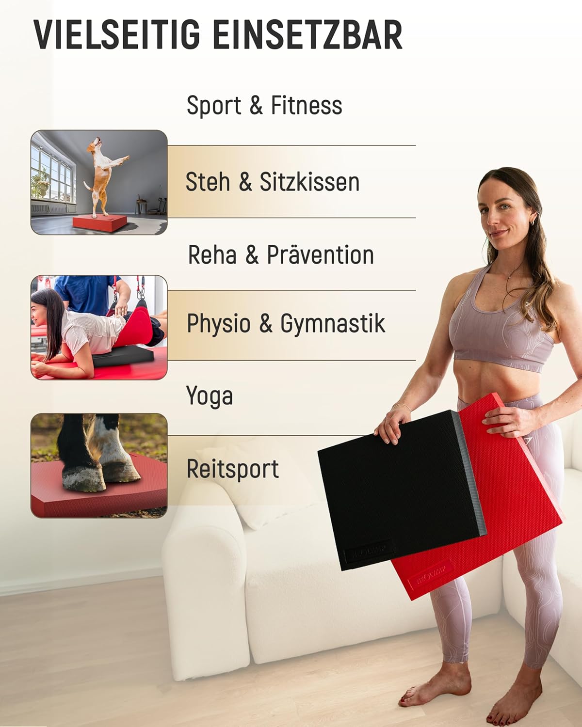 Balance Pad, Balance Pad schwarz 40 x 33 cm