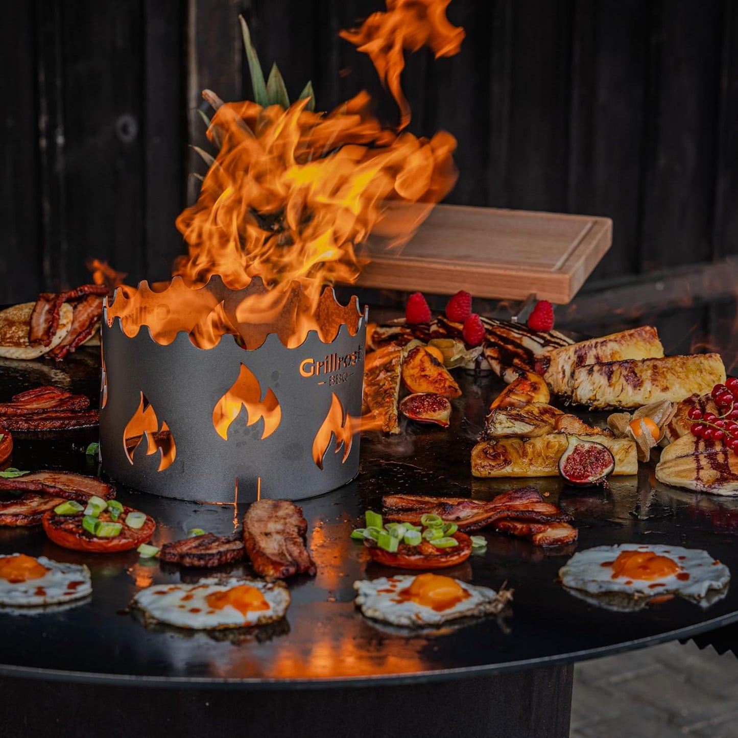 Wokaufsatz für Feuerplatten
