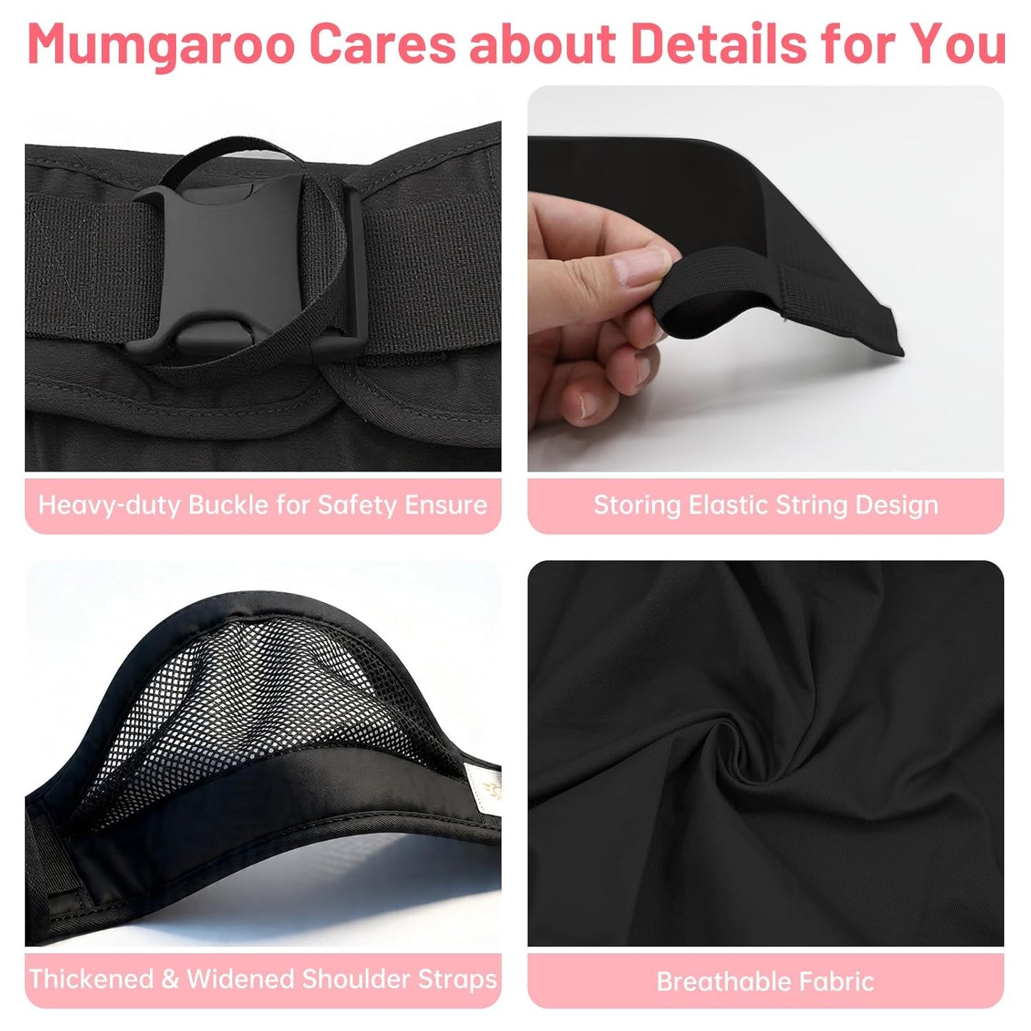 Ergonomische Babytrage, Schwarz