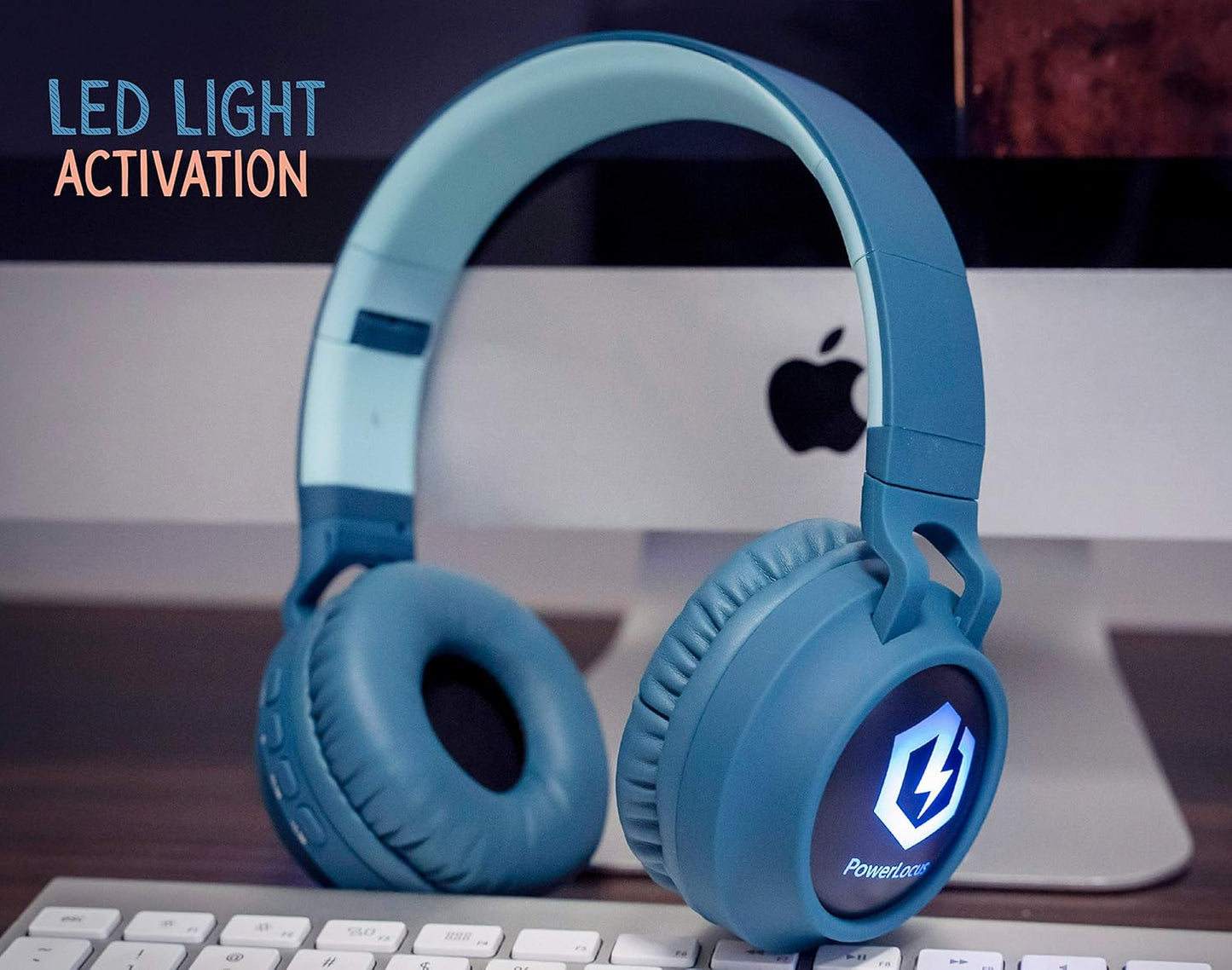 Kinderkopfhörer mit Bluetooth, Blau-N