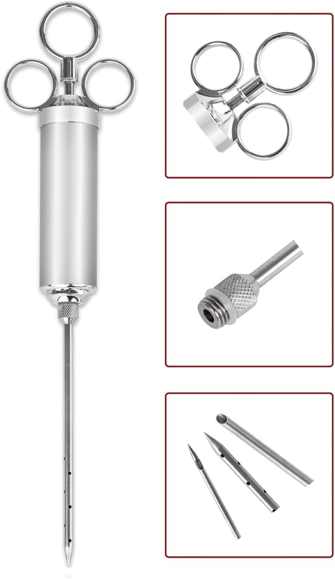 PSB-60 Fleischspritzen-Set (50 ml), inkl. 3x Pökelnadeln, 2x Reinigungsbürste, 4x Dichtungen
