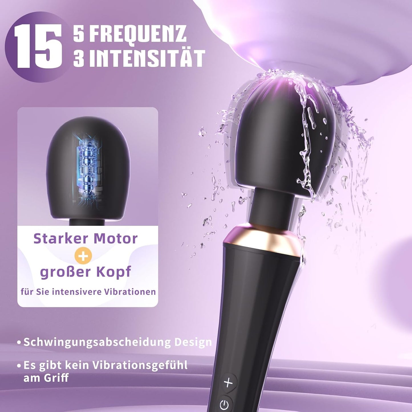 Flexibler Vibrator mit 5 Frequenzen und 3 Stärken
