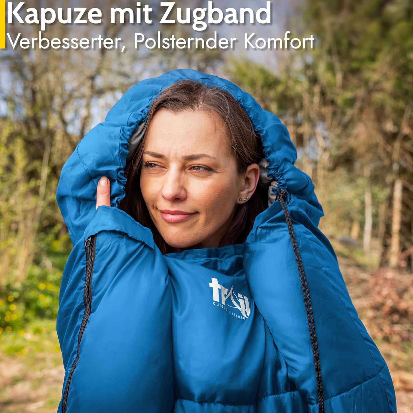 Mumienschlafsack, Blau