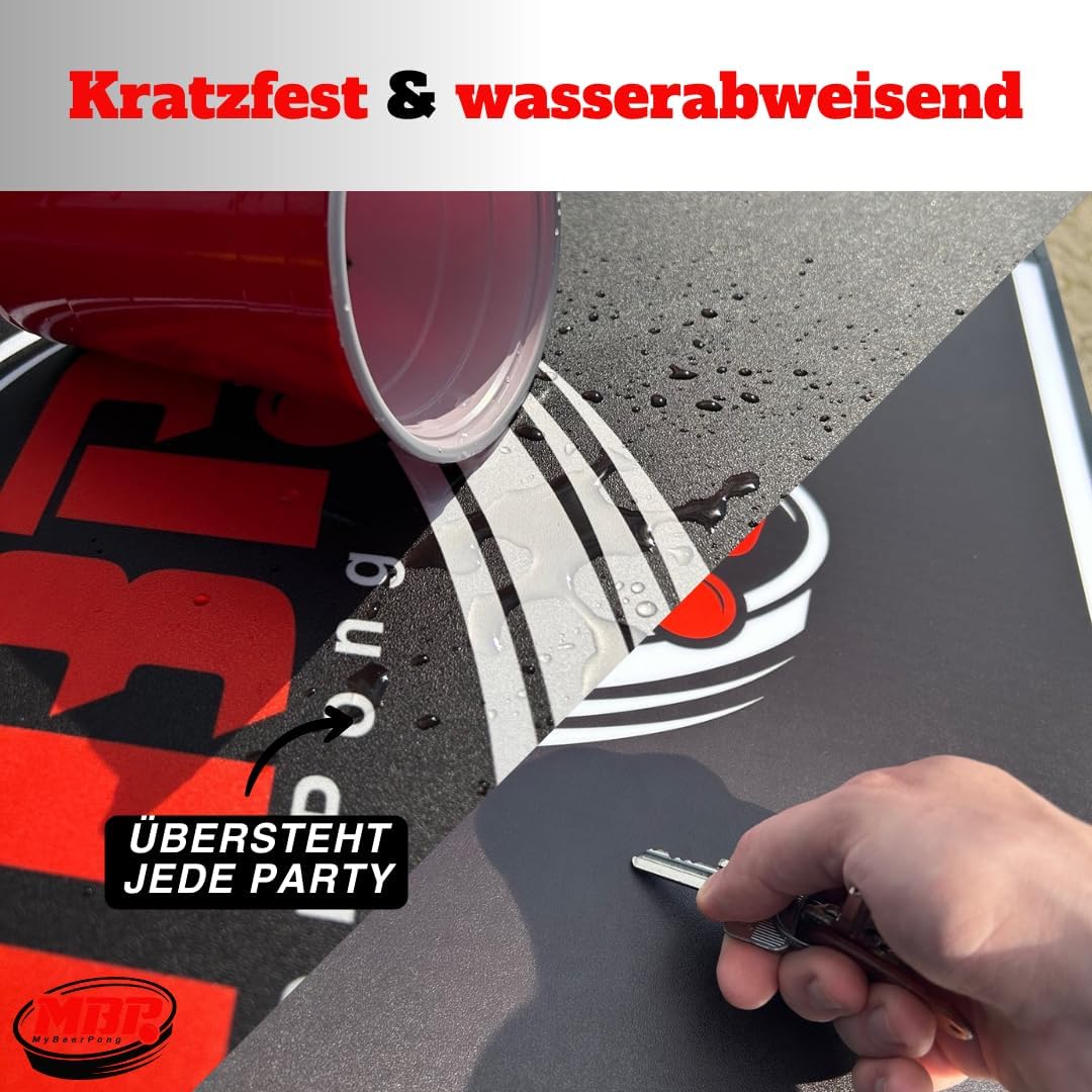 Bierpong Tisch-Set mit Tischtennisbällen