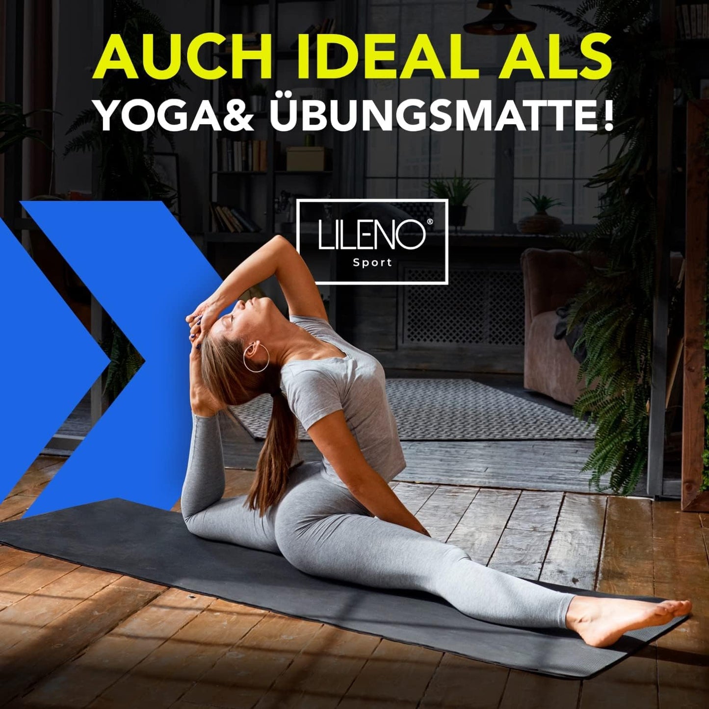 Bodenunterlagematte für Fitnessgeräte, 60 x 120 cm