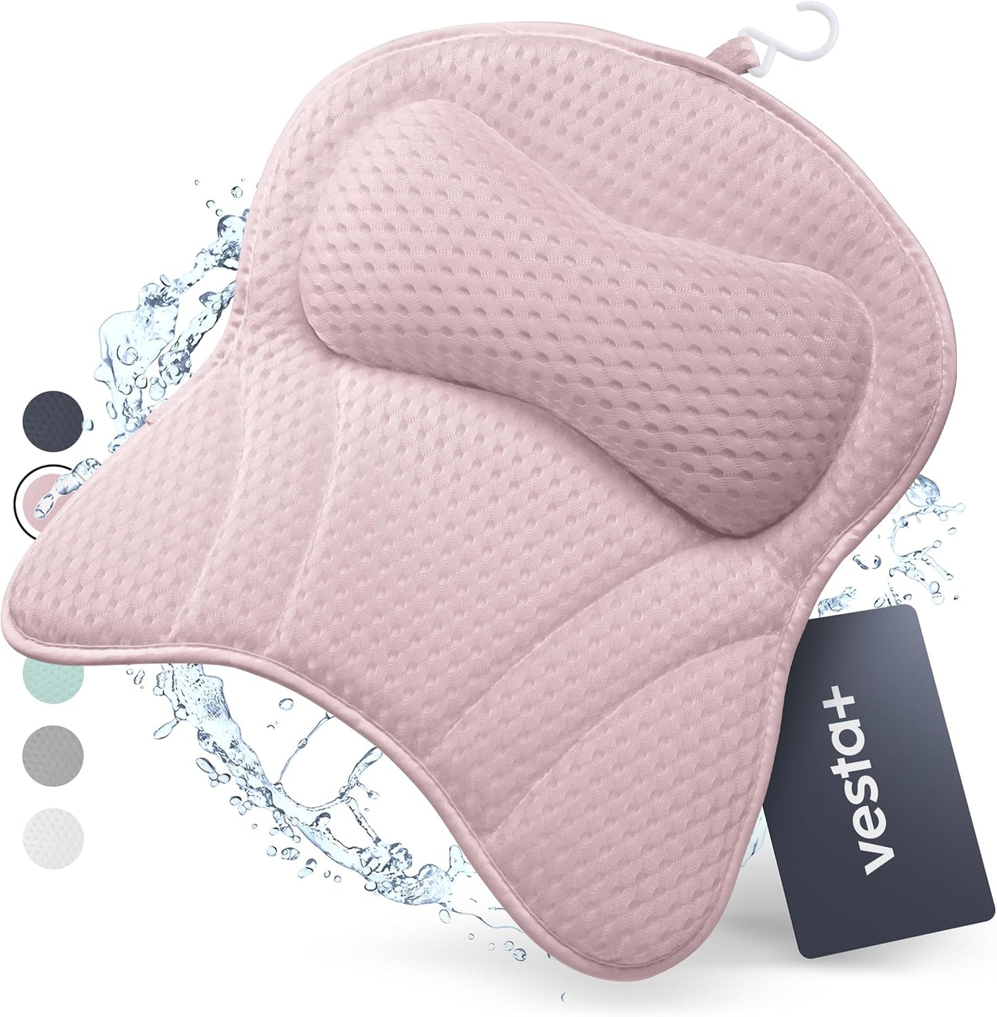 Badewannenkissen mit Saugnäpfen, Rosa